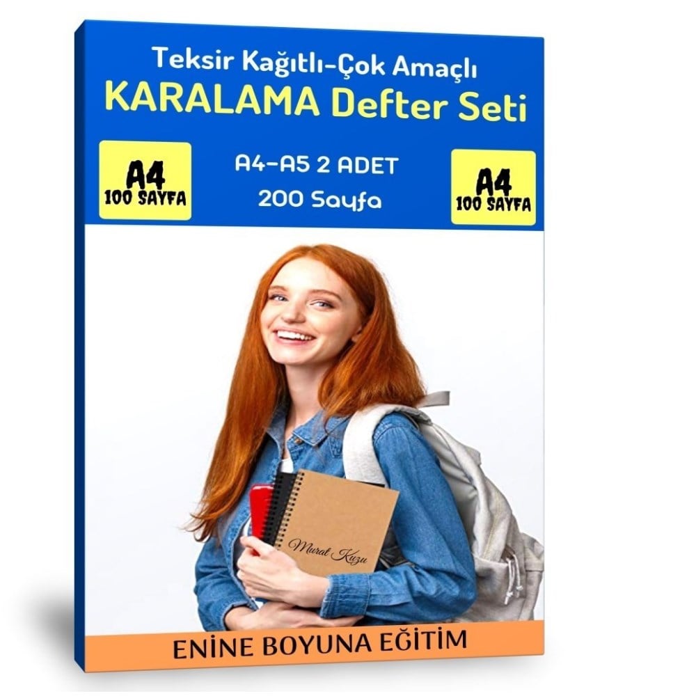 Teksir Kağıtlı Karalama Defter Seti (A4-A5)