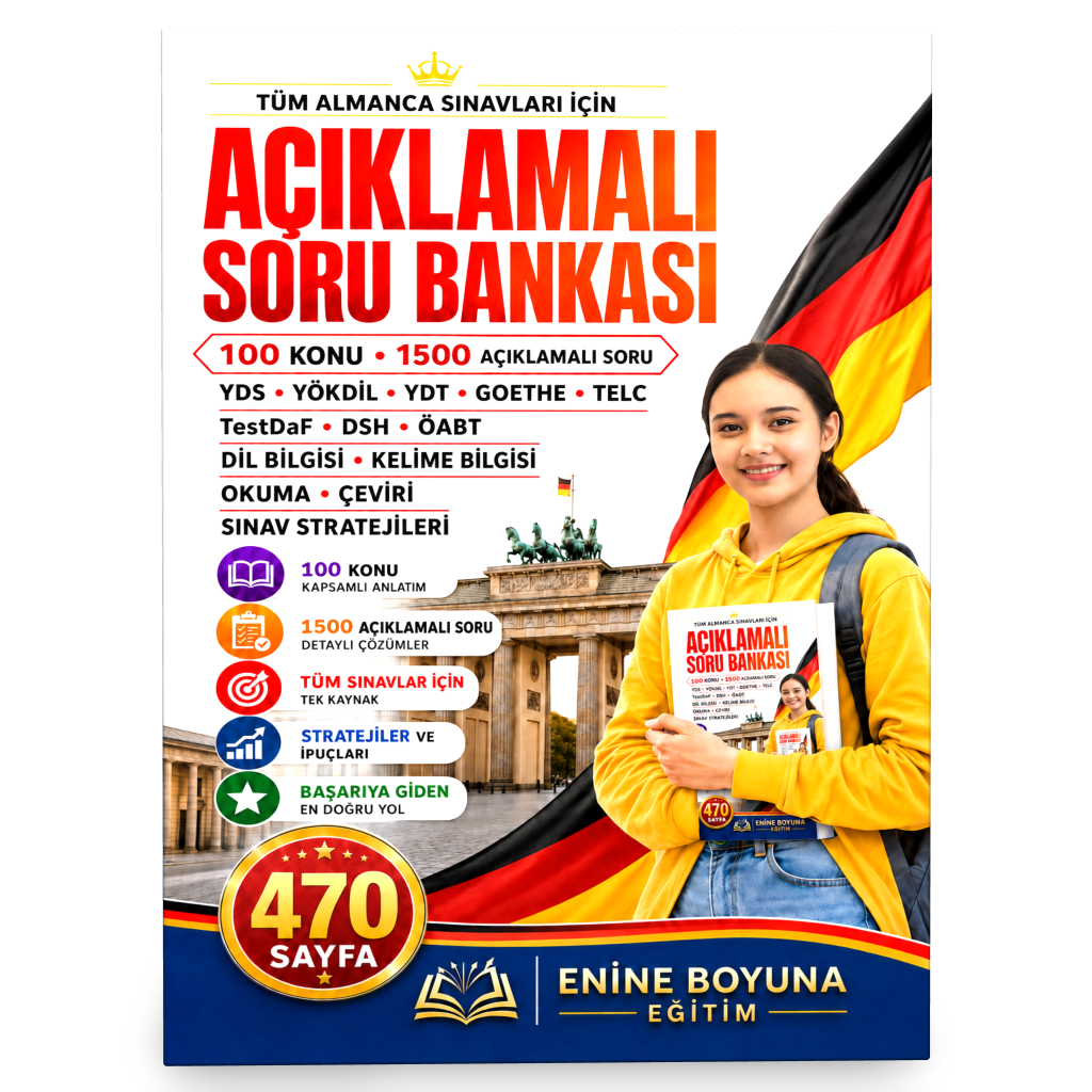 Tüm Almanca Sınavları İçin Açıklamalı Soru Bankası