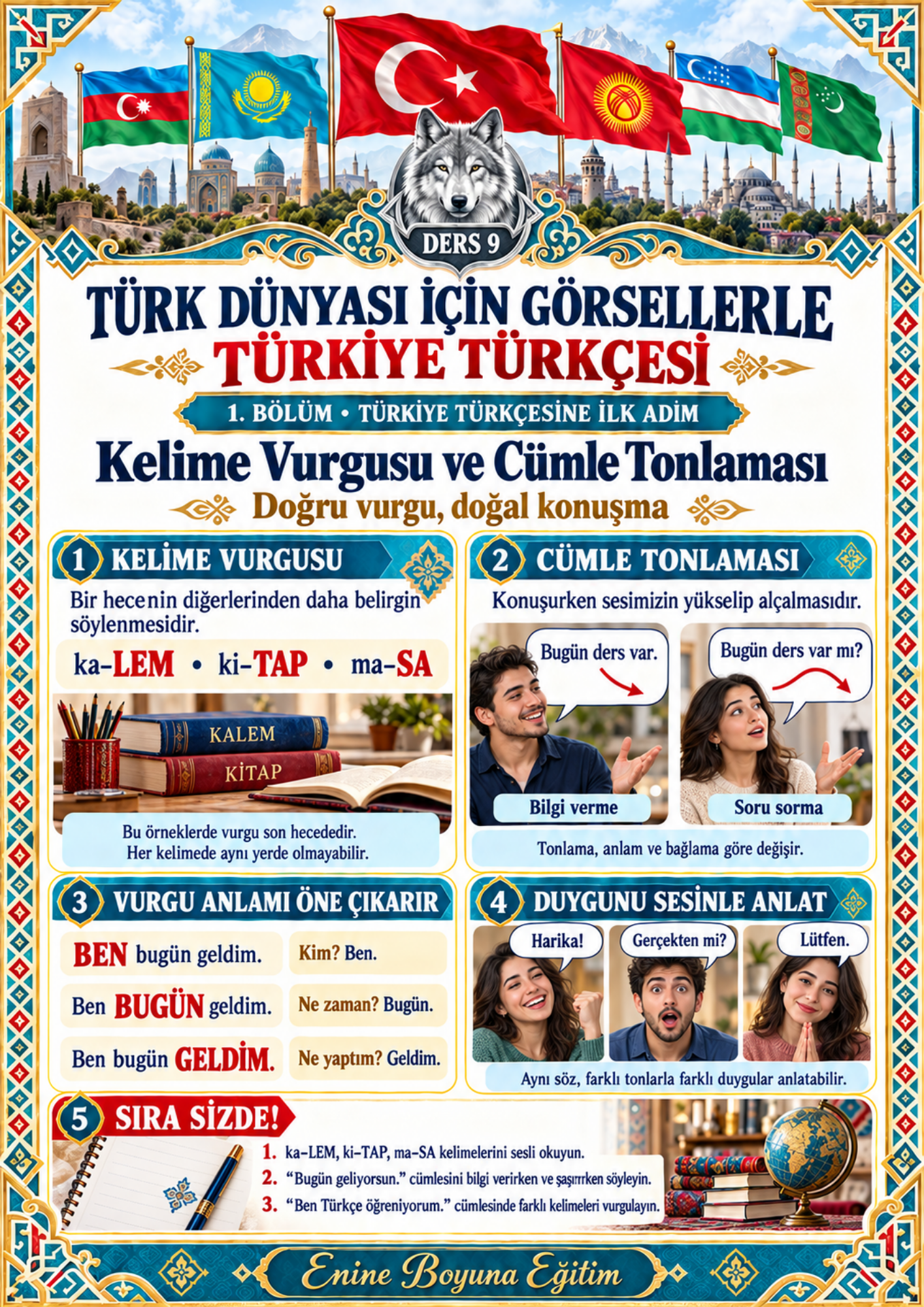 Türk Dünyası İçin Görsellerle Türkiye Türkçesi 