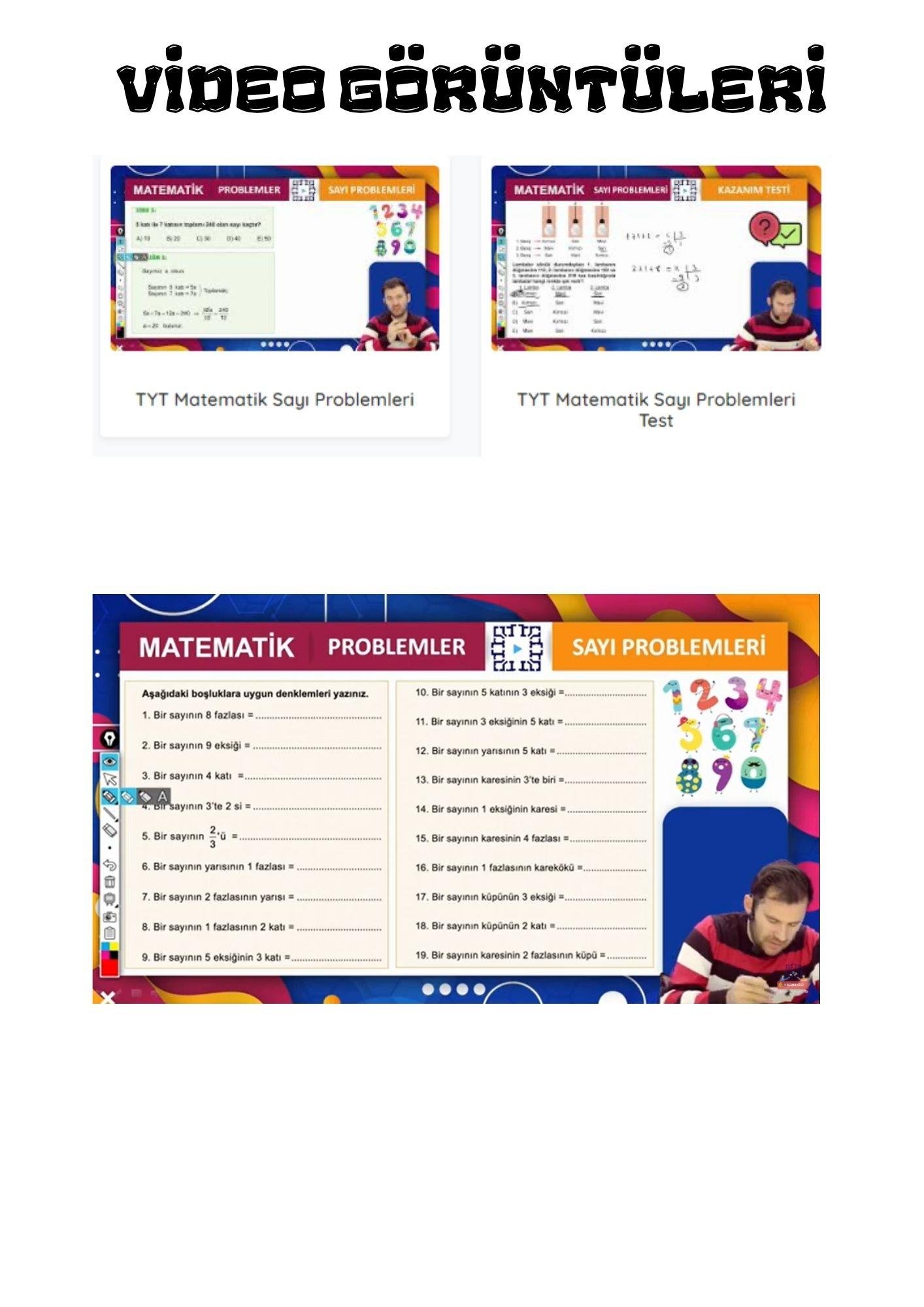 TYT Matematik Online Görüntülü Eğitim Seti