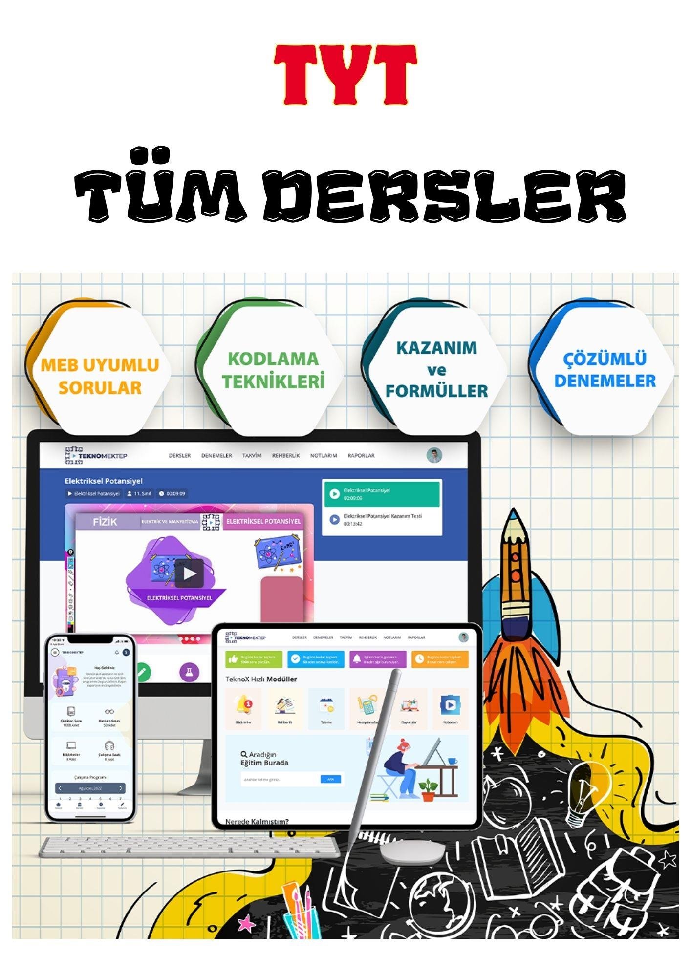 TYT Tüm Dersler Online Görüntülü Eğitim Seti