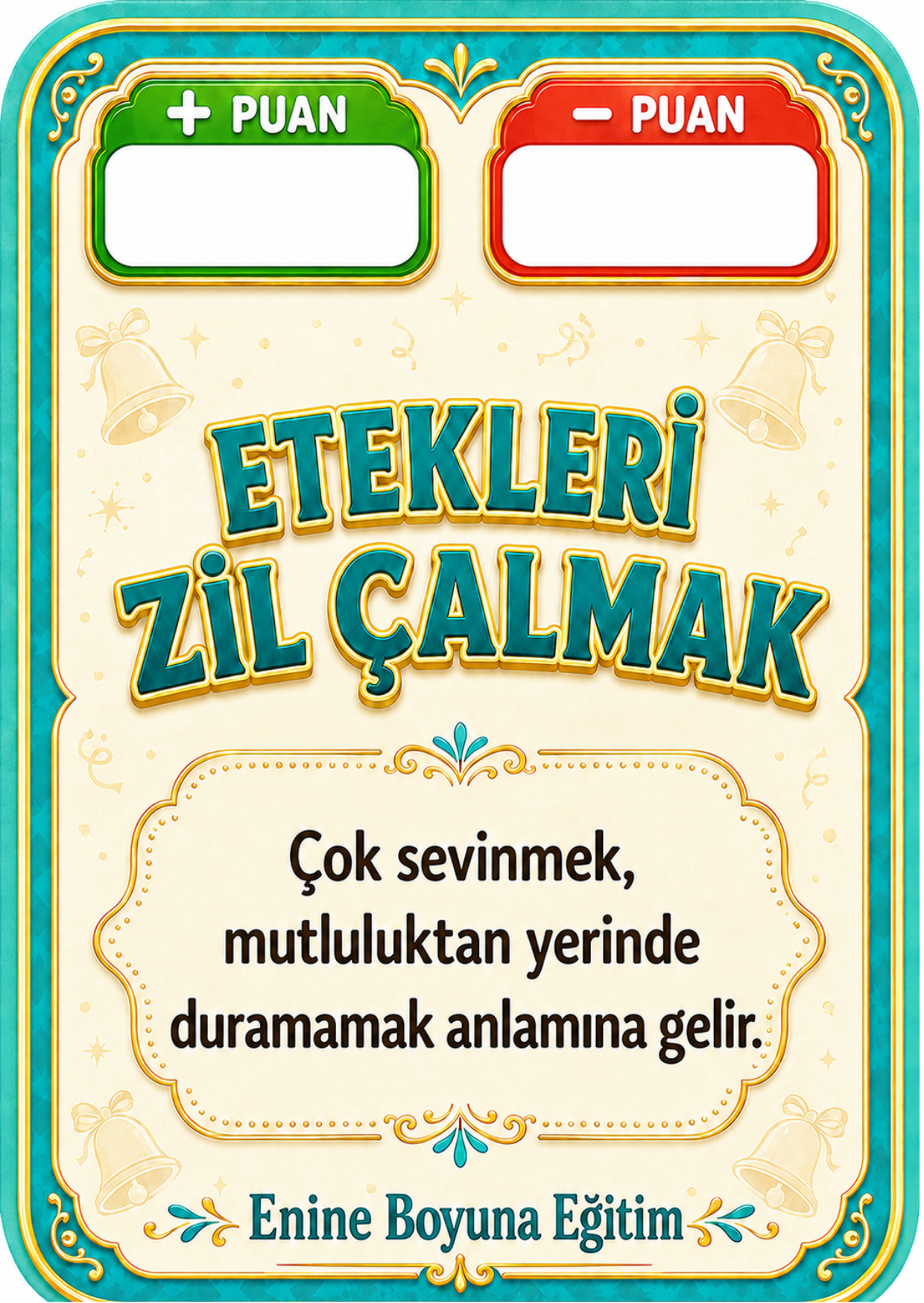 Yaz-Sil Deyimler Oyunu Kartları