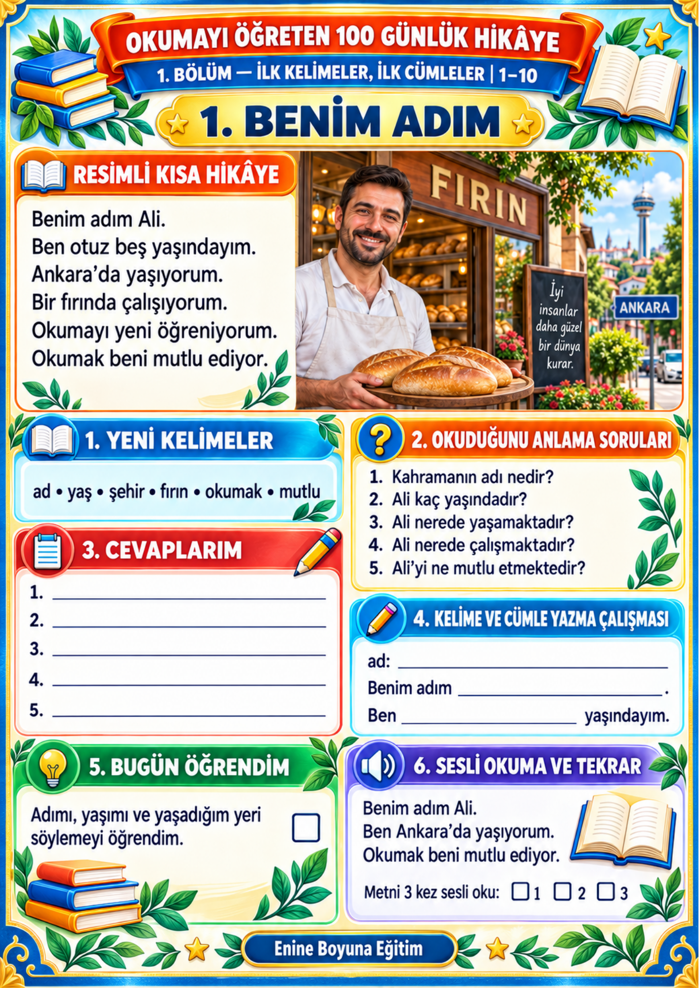YETİŞKİNLER İÇİN OKUMA YAZMA SETİ