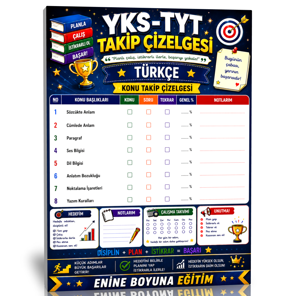 YKS–TYT Takip Çizelgesi