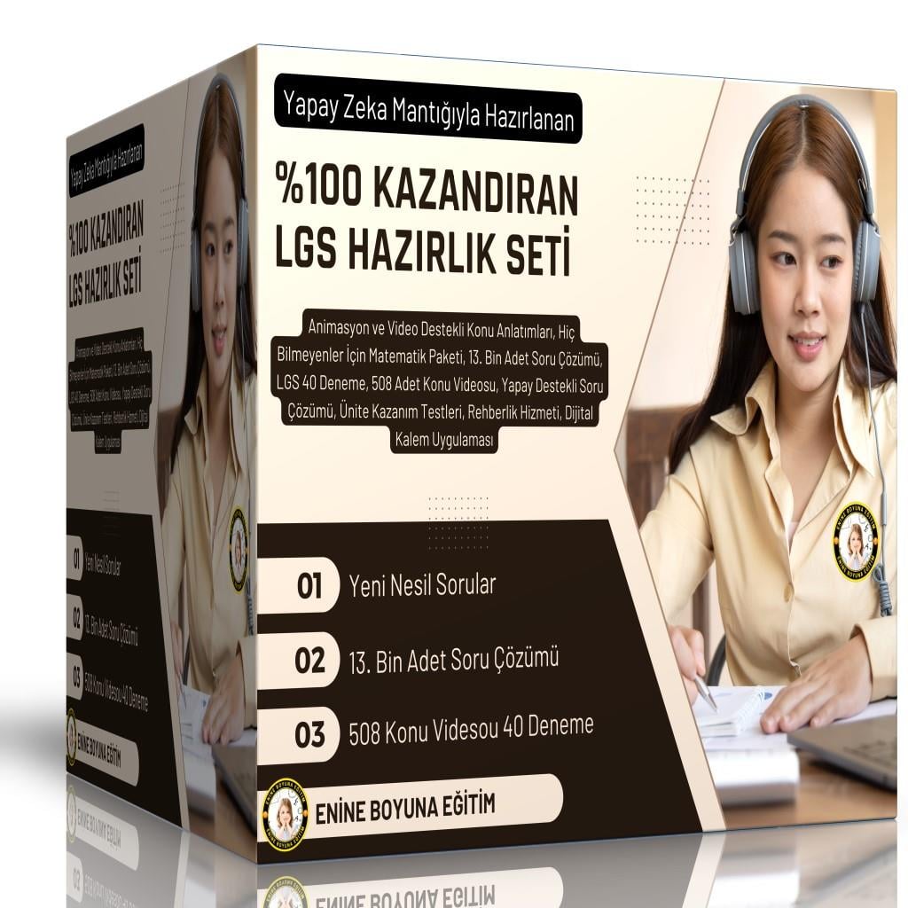 Yüzde Yüz Kazandıran LGS Hazırlık Seti (Yapay Zeka İle Hazırlanmıştır)