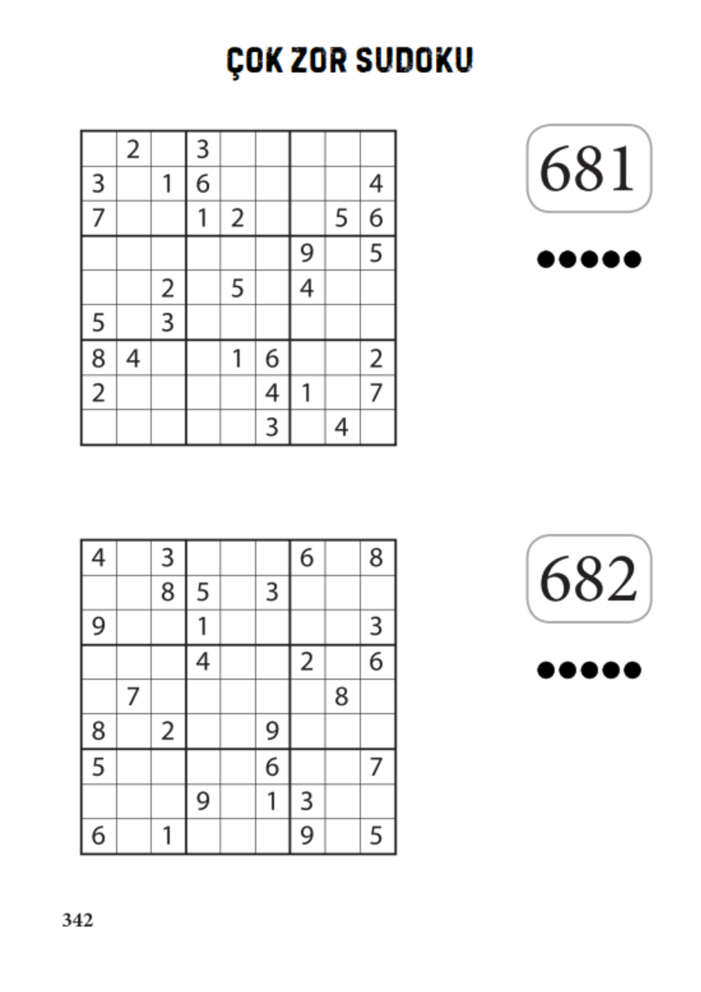 Zor-Çok Zor Sudoku Spiralli Kitap (320 Sudoku Cevaplarıyla)