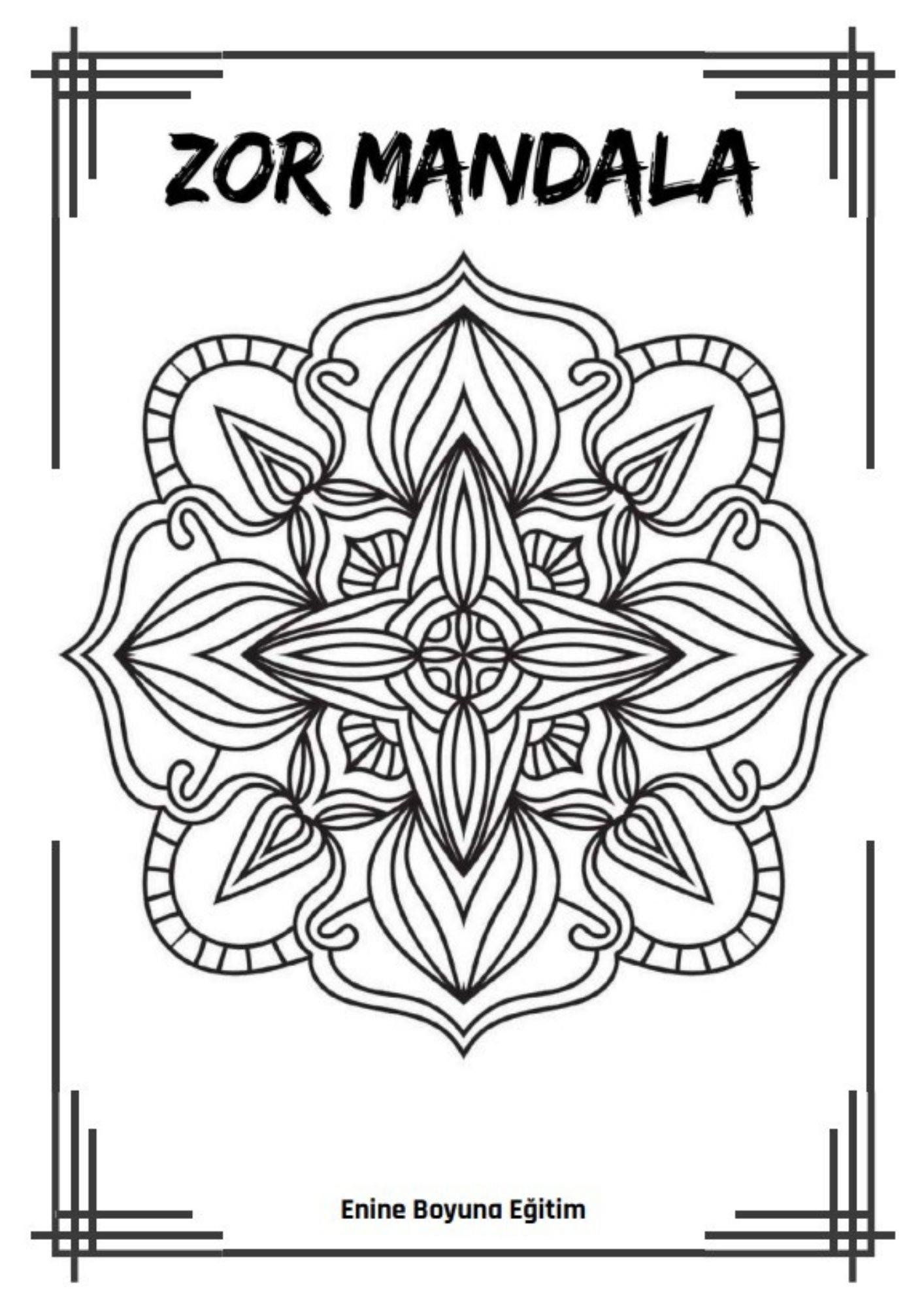 Zor Mandala Boyama Kitabı (100 Seçilmiş Mandala)