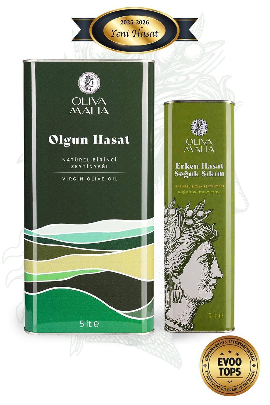 Avantajlı Bahar Paketi (2 Lt Ayvalık, 500 Ml Organik, Zeytinyağlı Sabun, Zeytin Çiçeği Kolonyası)