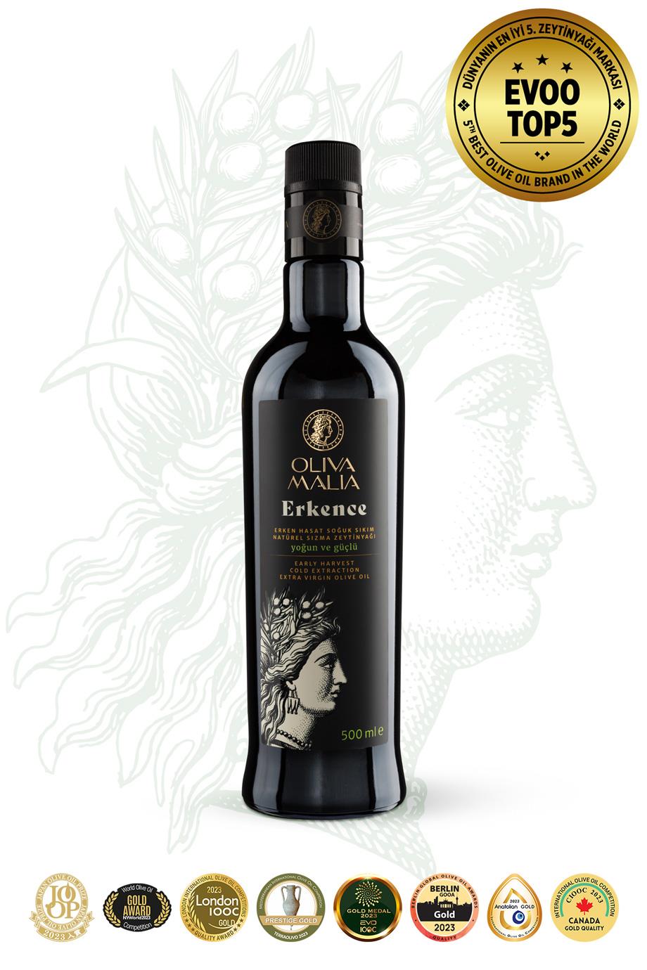 Erkence Series Natural Extra Virgin Olive Oil 500 ml - Cold Press - Early Harvest
