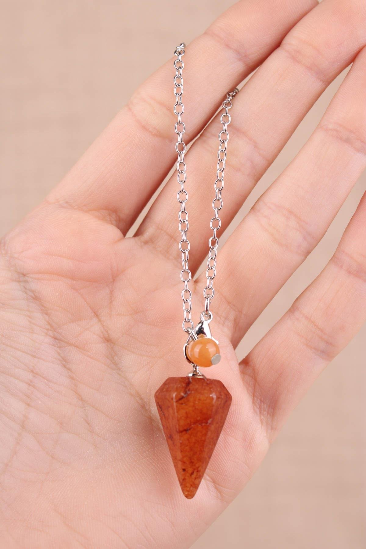 Akik Doğal Taş Pandül - Sarkaç