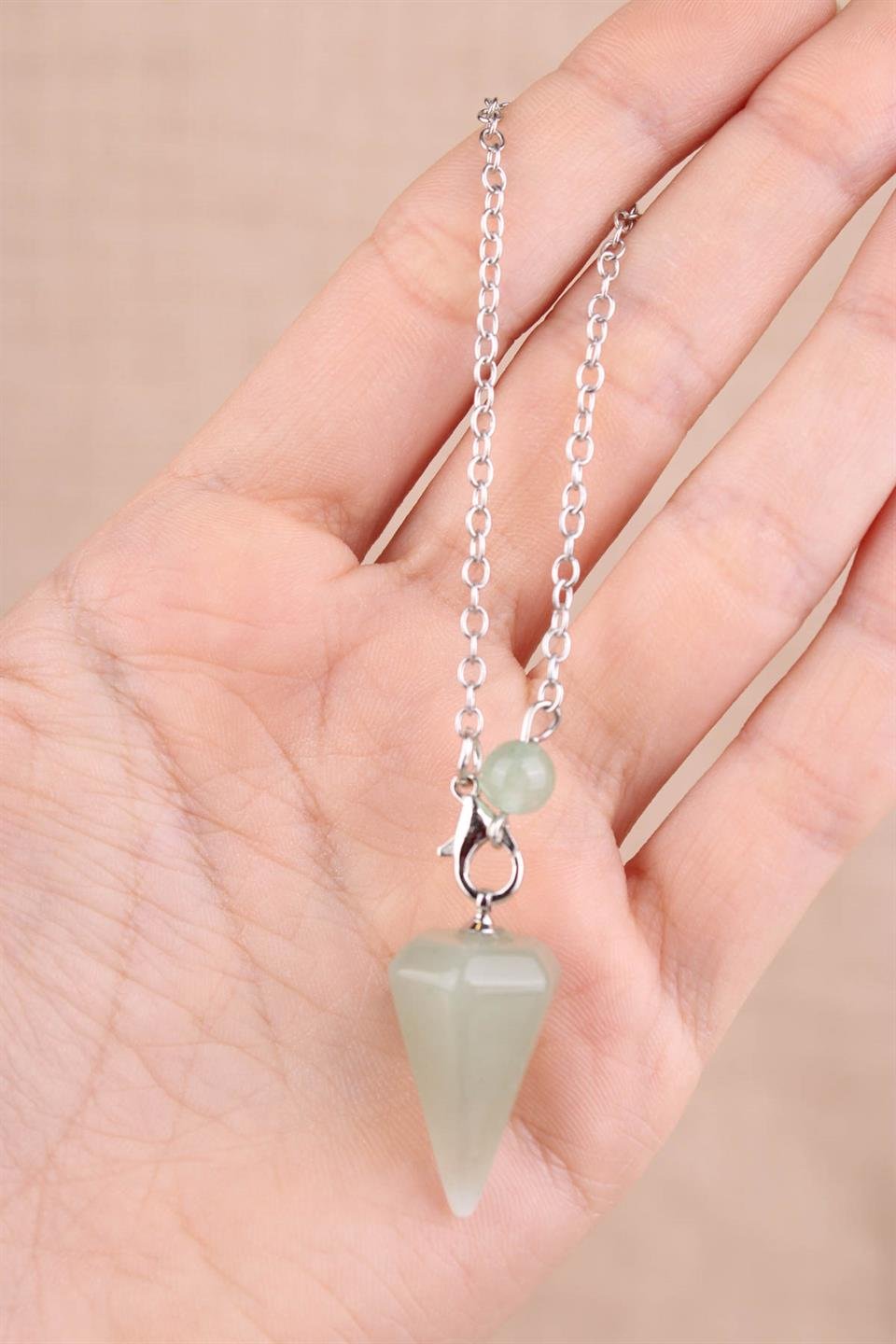 Aventurin Doğal Taş Pandül - Sarkaç