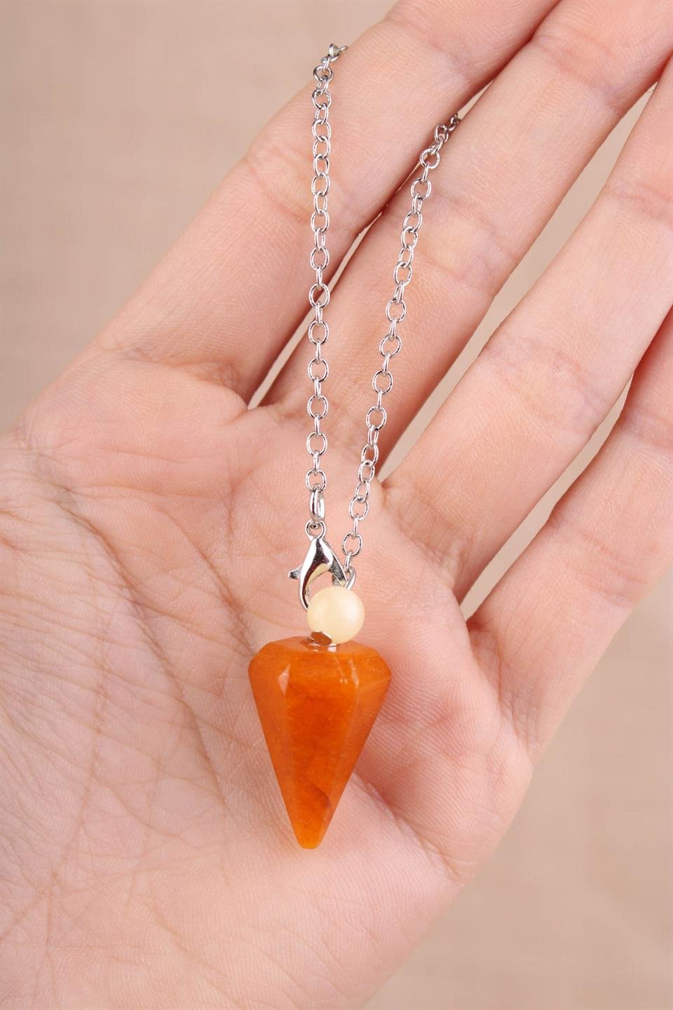 Kalsit Doğal Taş Pandül - Sarkaç