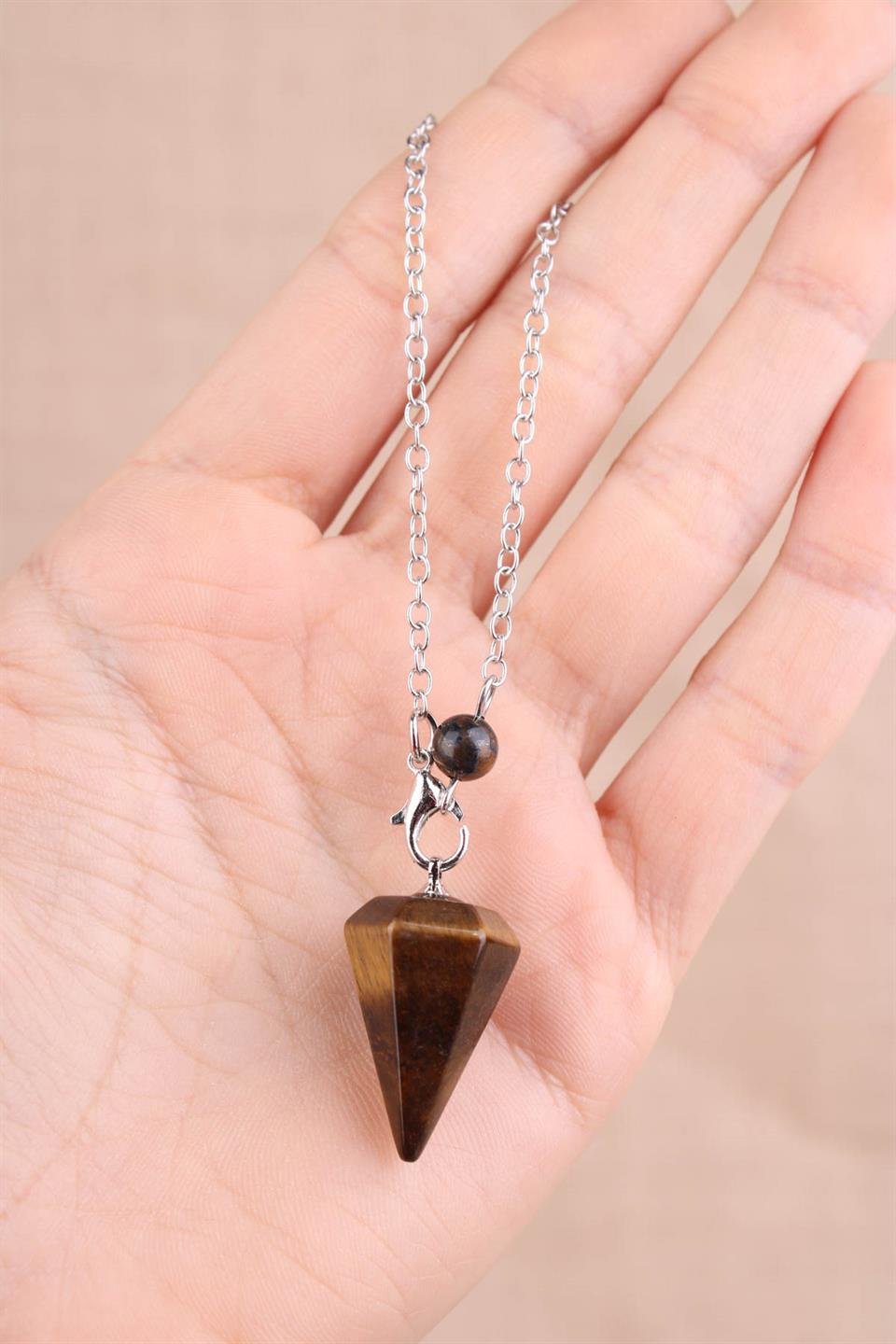 Kaplan Gözü Doğal Taş Pandül - Sarkaç