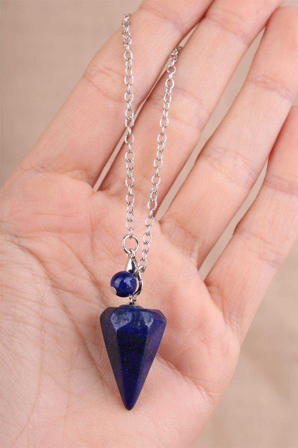 Lapis Lazuli Doğal Taş Pandül - Sarkaç