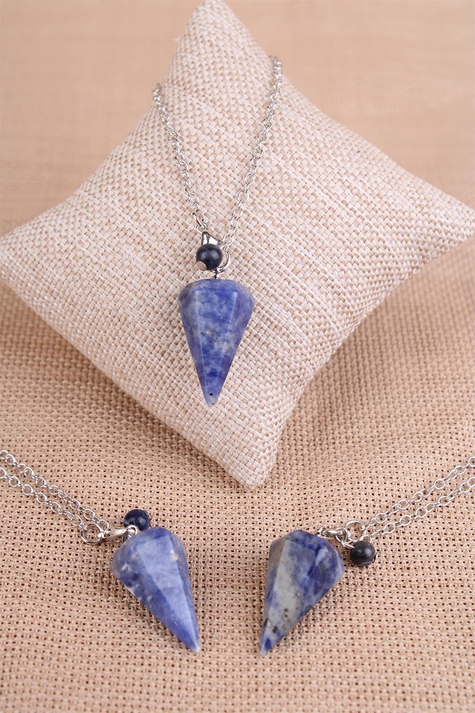 Sodalit Doğal Taş Pandül - Sarkaç