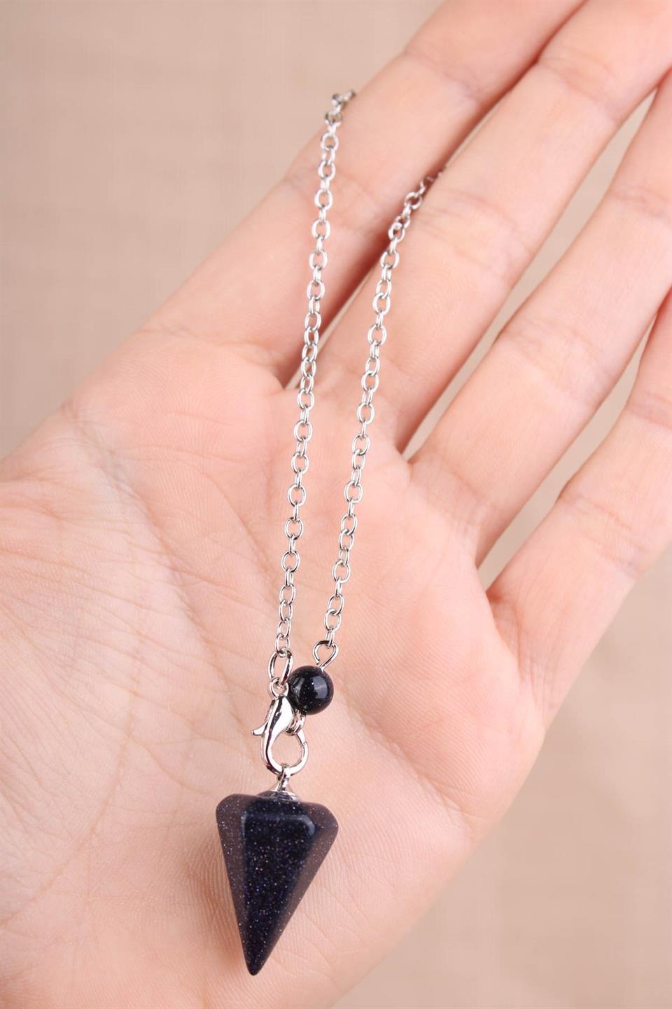 Yıldız Taşı Lacivert Doğal Taş Pandül - Sarkaç