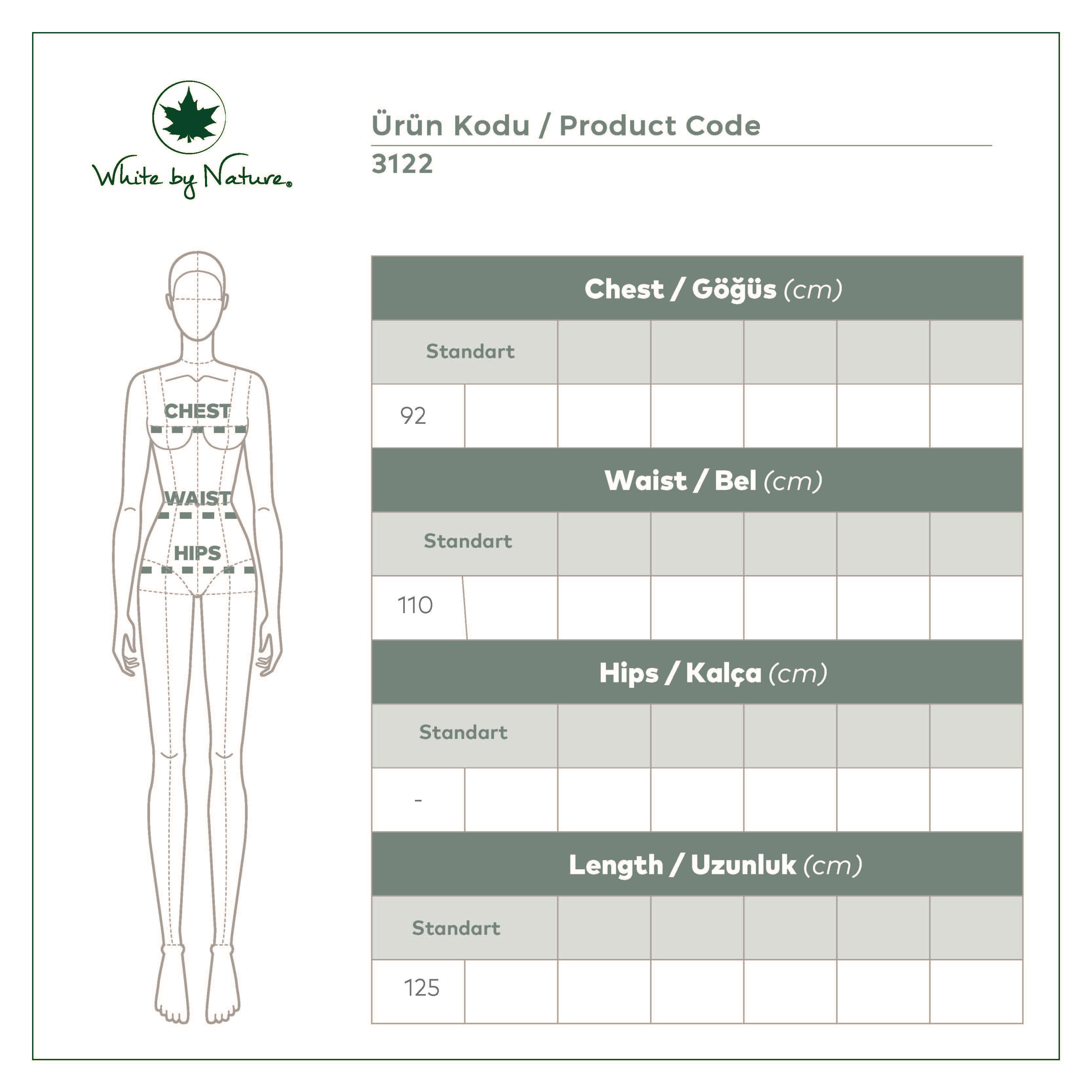 Afrodit Şile Bezi Beyaz Kadın Elbise