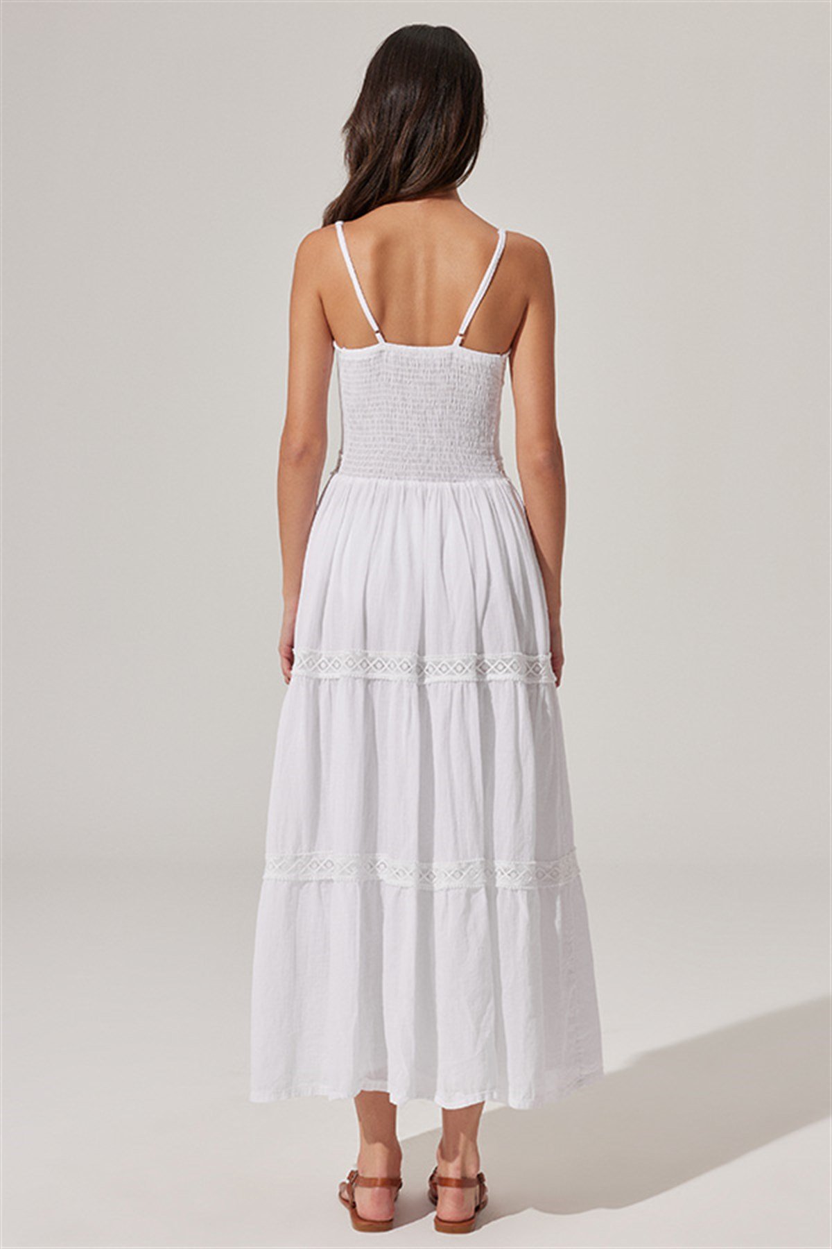 İnce Askılı, Ara Güpürlü Elbise