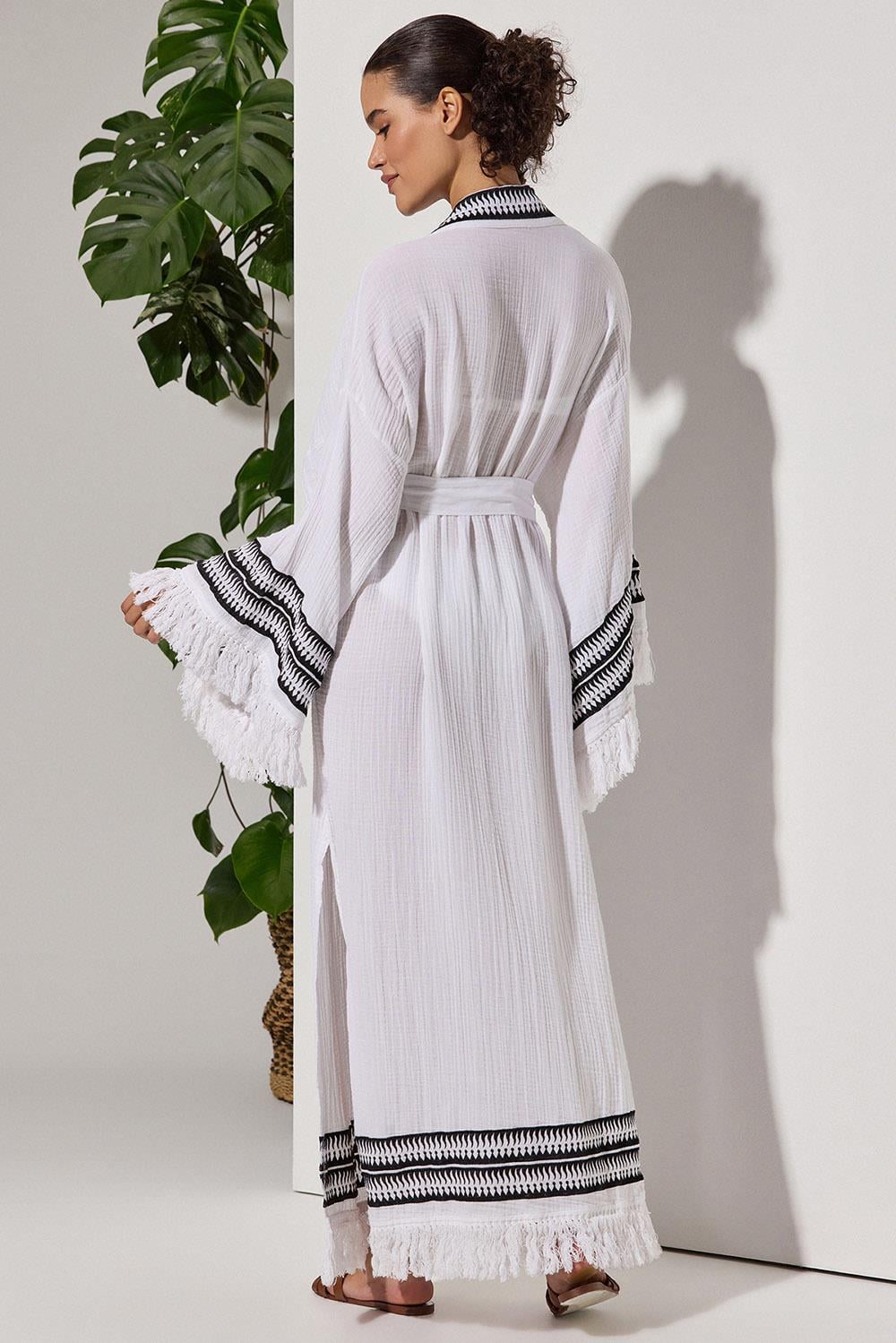İşlemeli Kimono
