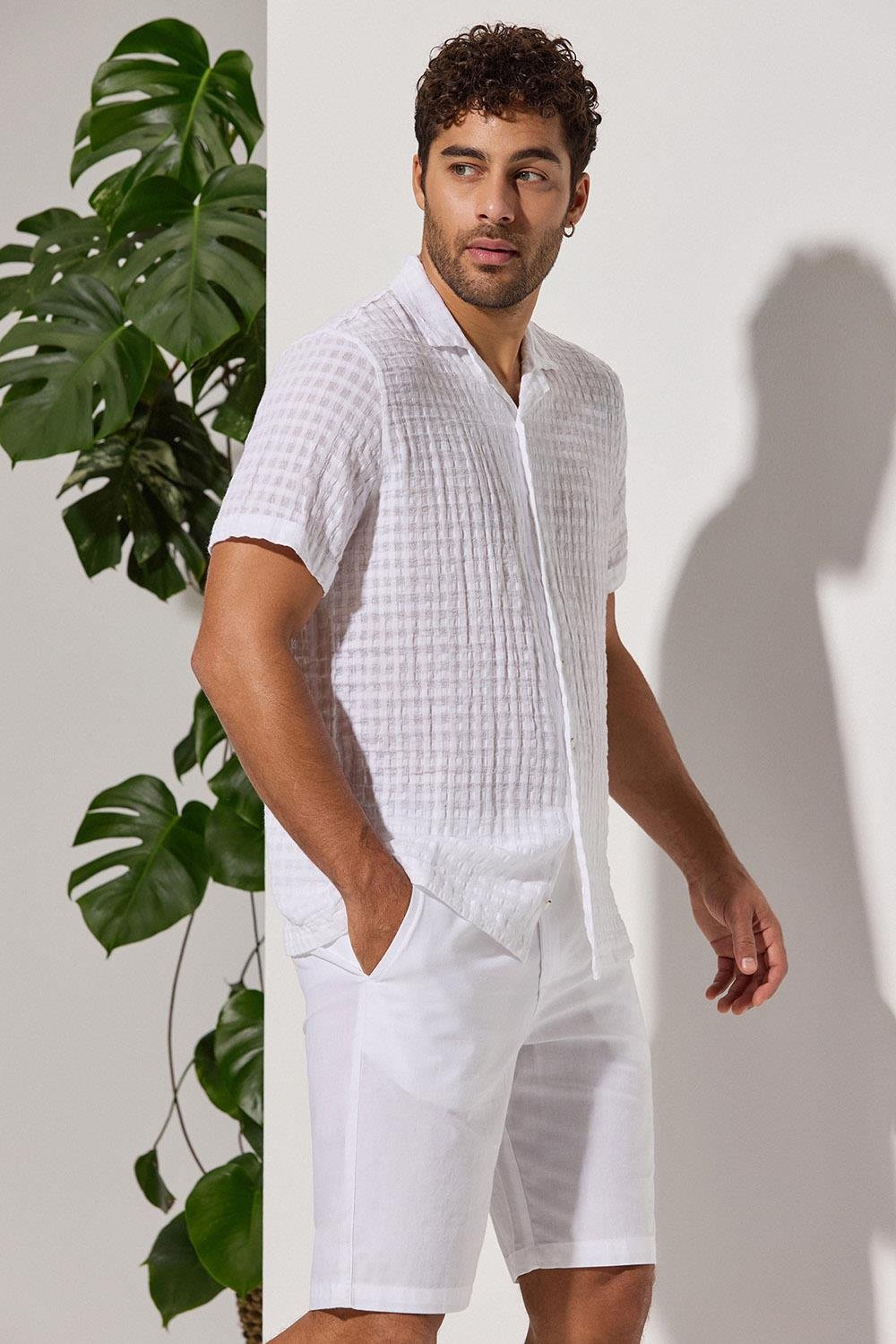 Kare Jakarlı  Resort Gömlek