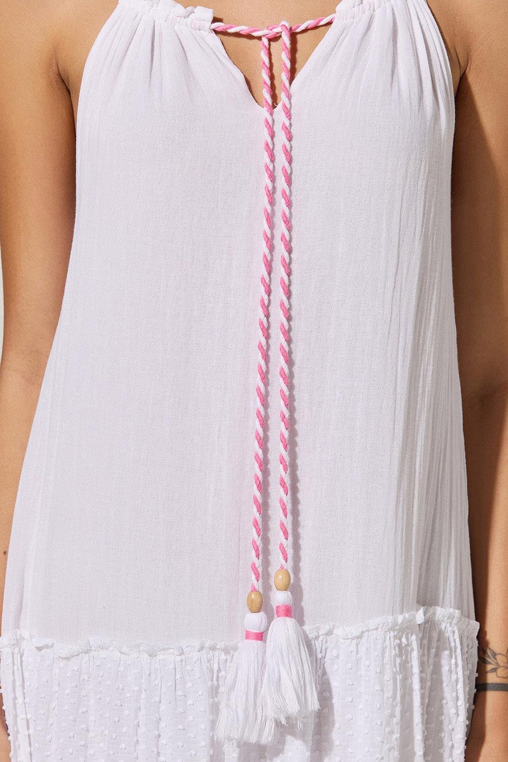 Vestido de mujer de tela Sile larga en capas