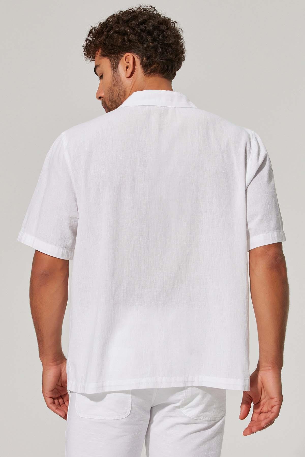 Kısa Kol Resorth Shirth Erkek Gömlek