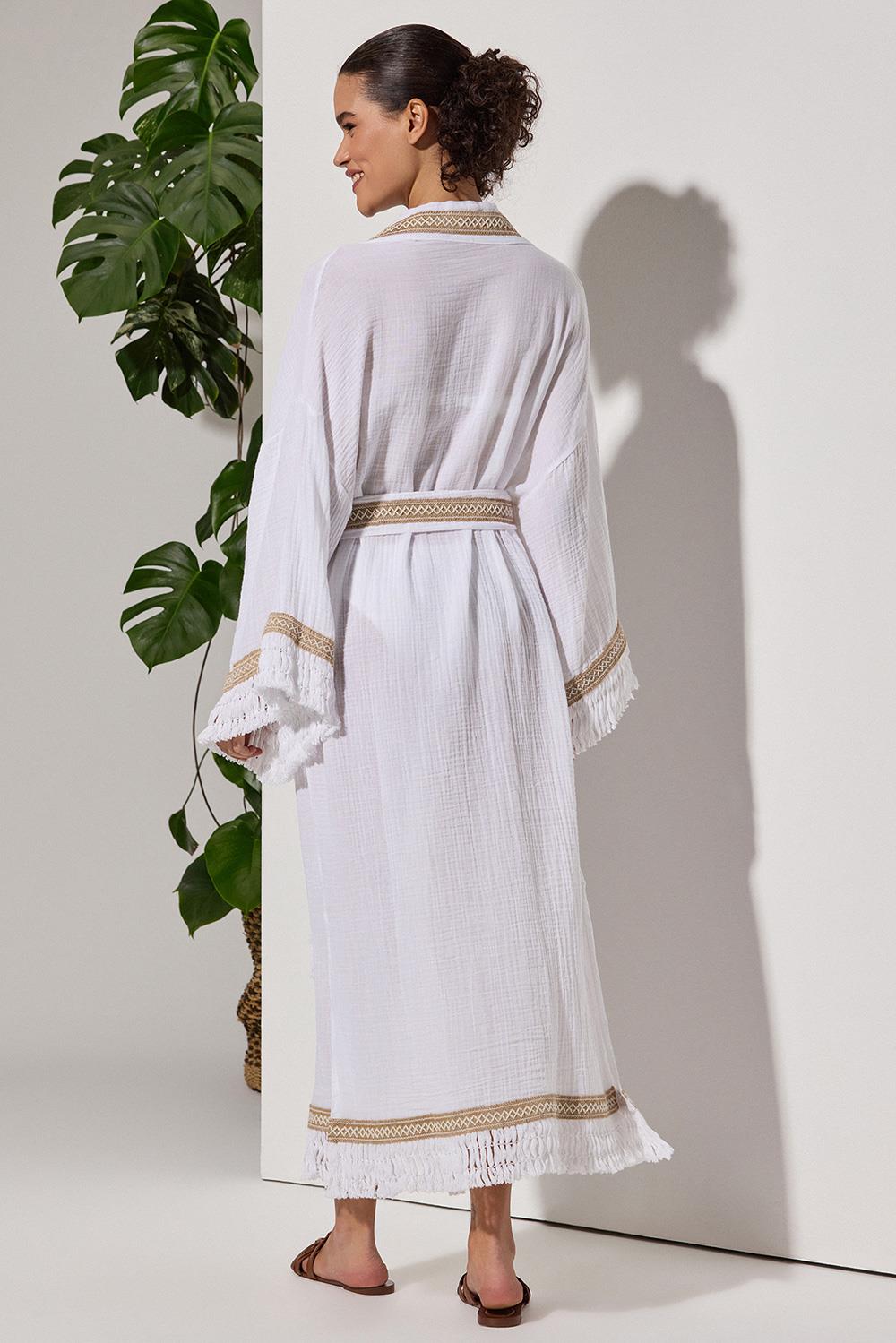 Naturel Detaylı Kimono