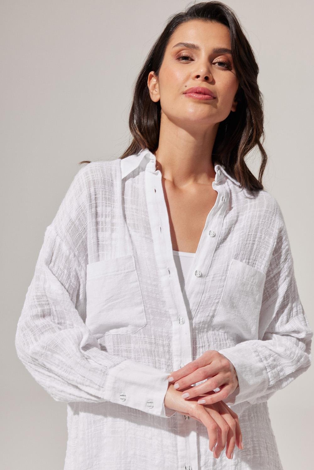 Over Size Cepli Gömlek