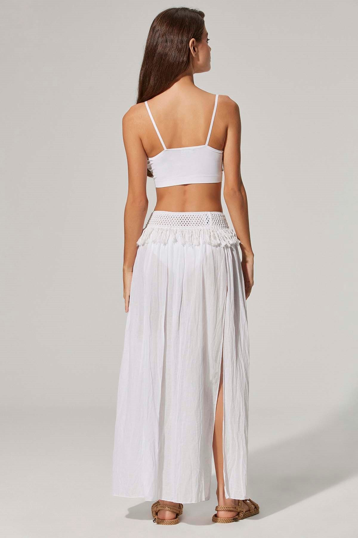 Pareo Beyaz Kadın Etek