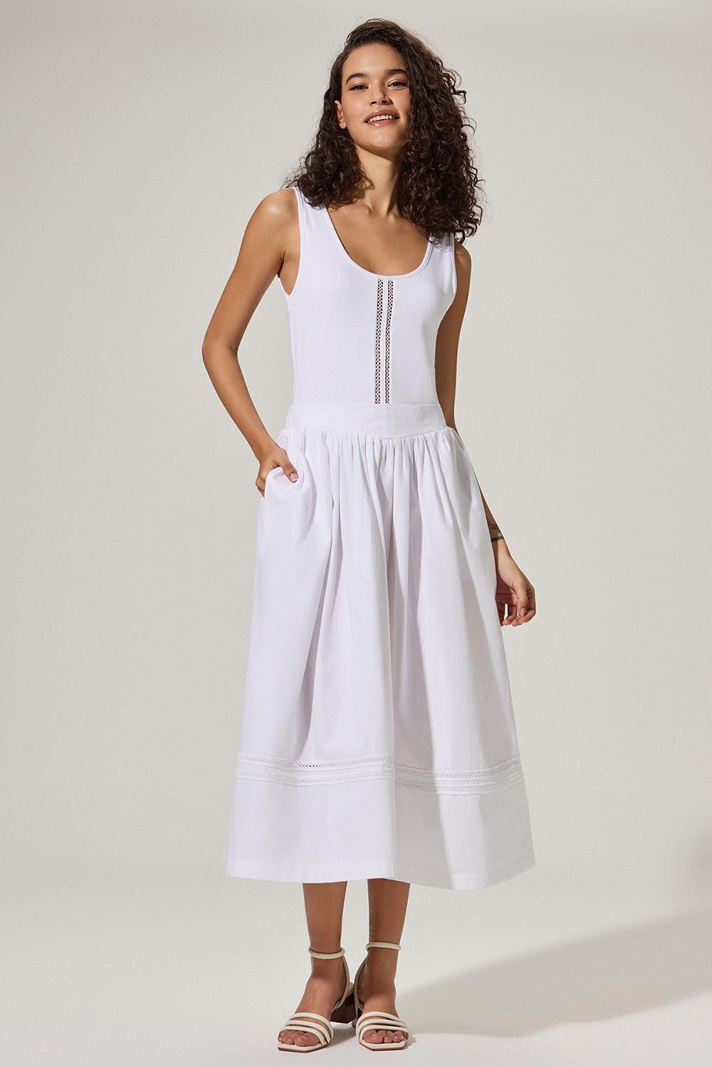 Penye Detaylı Tasarım Elbise