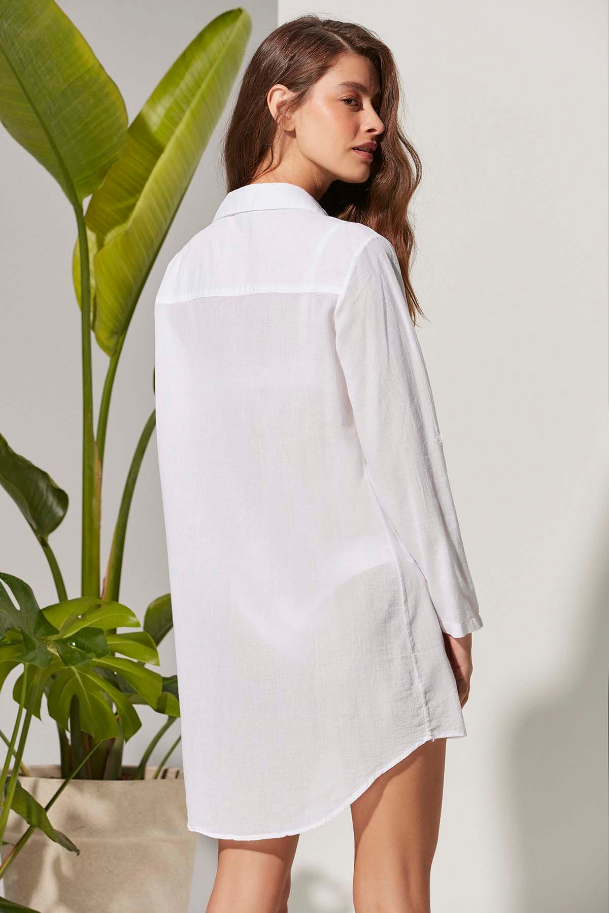 Taç Şile Bezi Kadın Gömlek