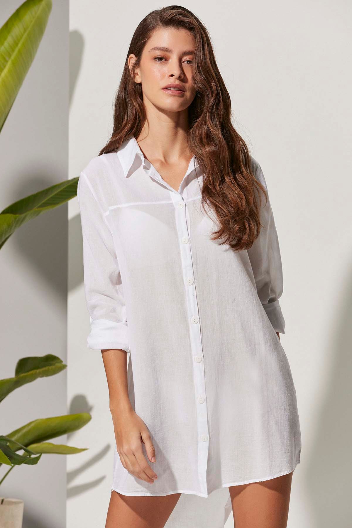 Taç Şile Bezi Kadın Gömlek