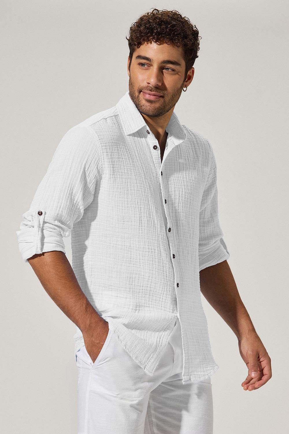 Uzun Kol Double Face Erkek Gömlek