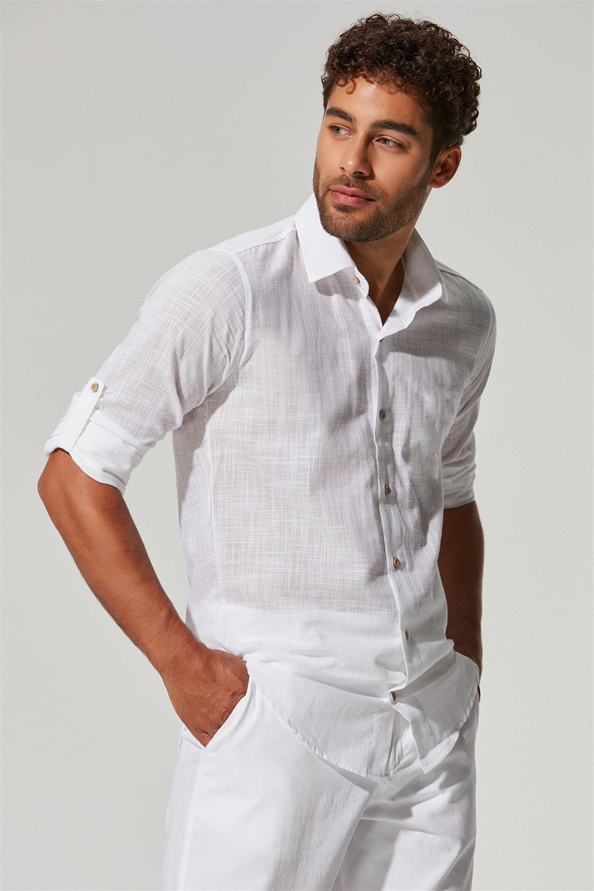 Uzun Kol Şantuk Erkek Gömlek