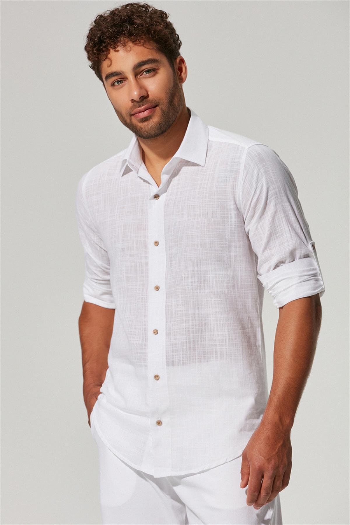 Uzun Kol Şantuk Erkek Gömlek