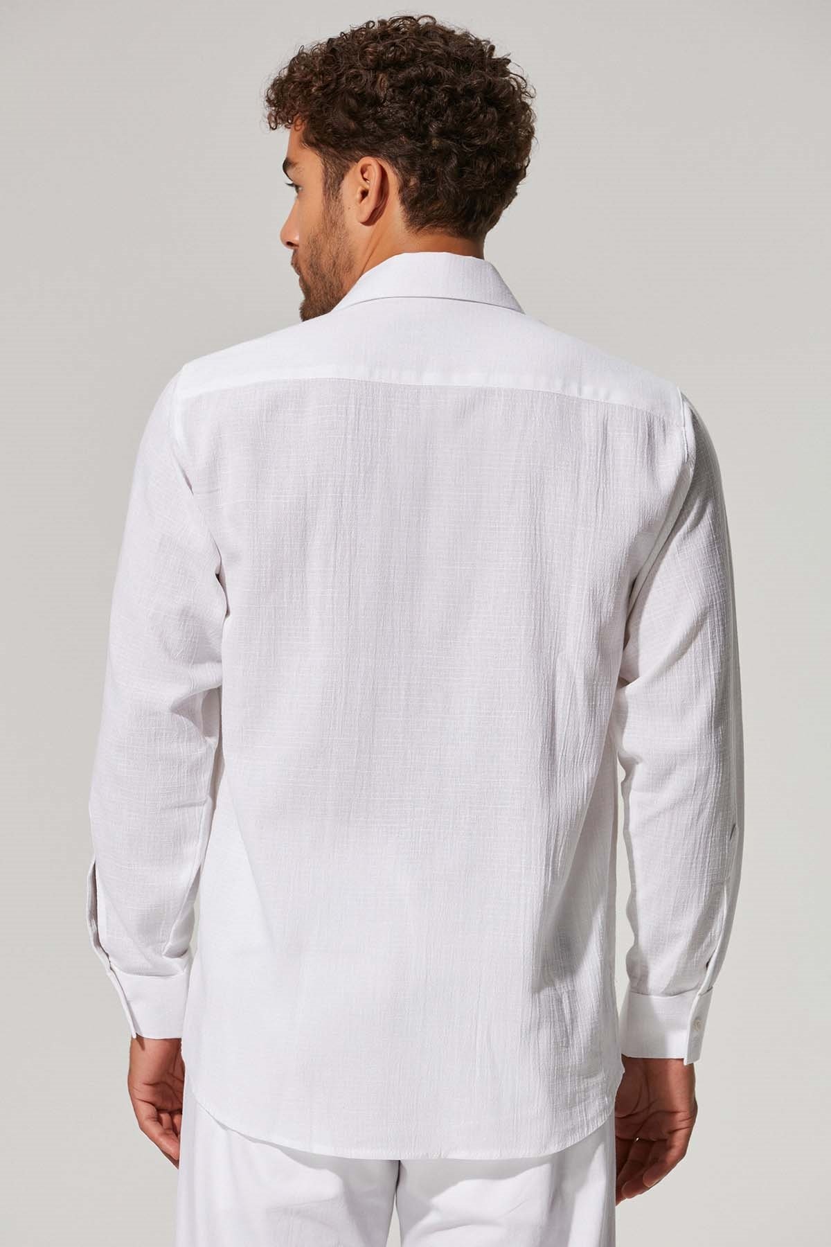 Uzun Kol Şile Bezi Erkek Gömlek