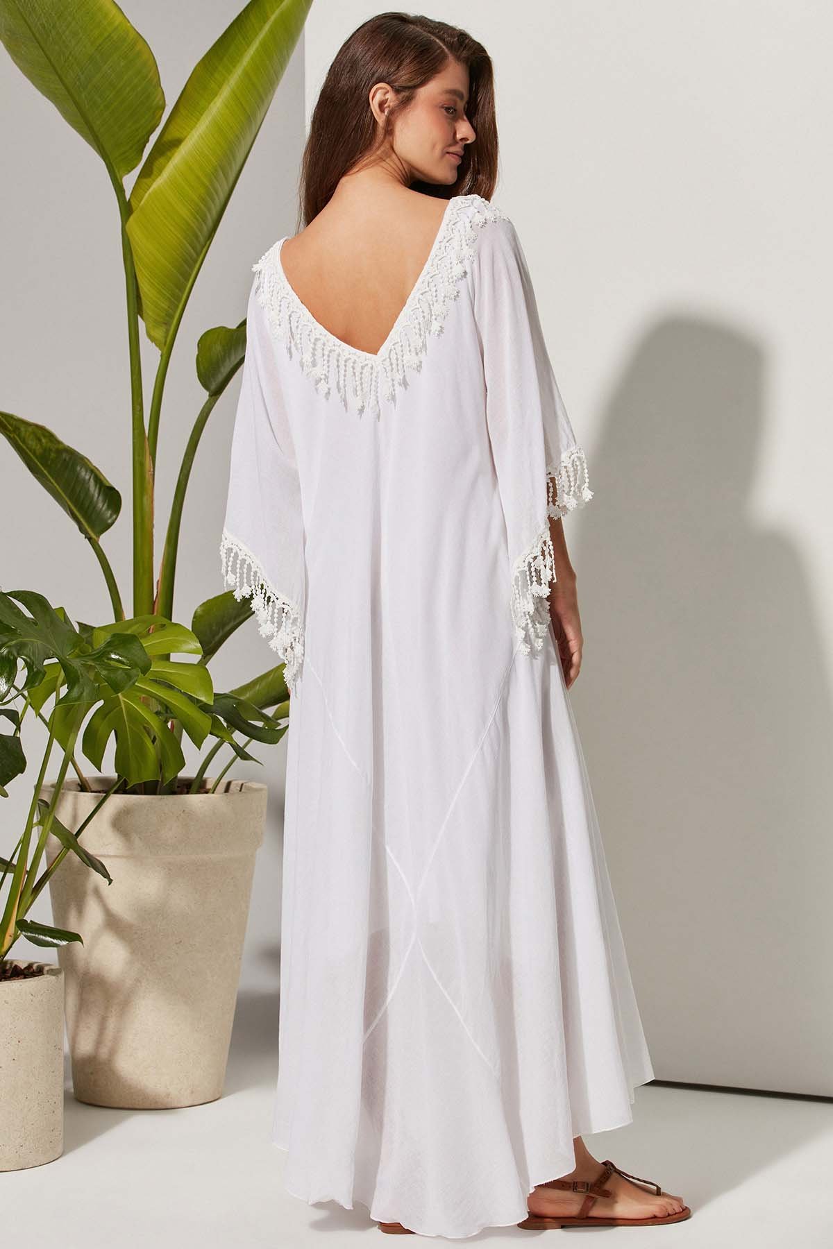 V Yaka Truvakar Bodrum Bezi  Elbise