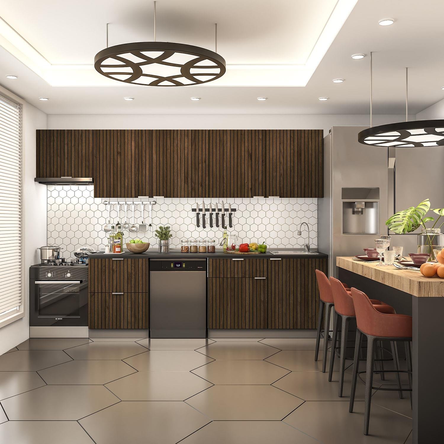 ALİNA-300ASP-BC-ST DEKOREX ALİNA SERİSİ ASPİRATÖR MODÜLLÜ HAZIR MUTFAK