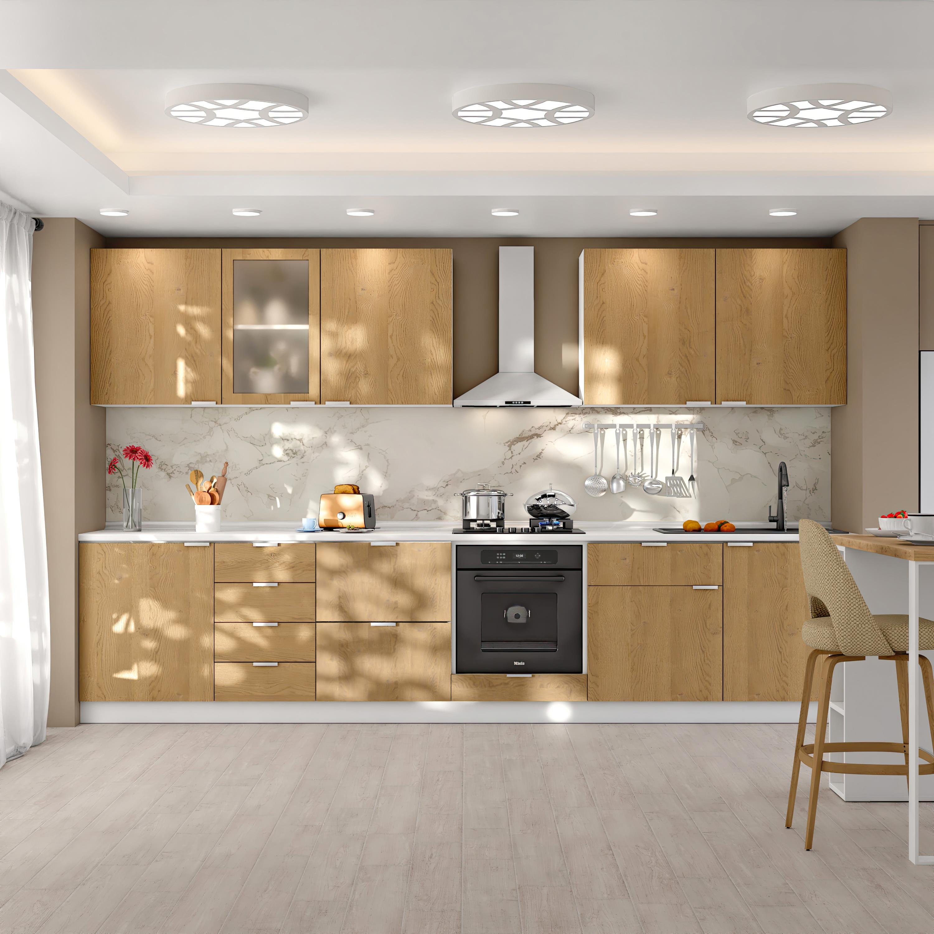 Dekorex Alba Serisi 345 Cm. Fırın Ve Çekmece Modüllü Hazır Mutfak Al-345dav-c
