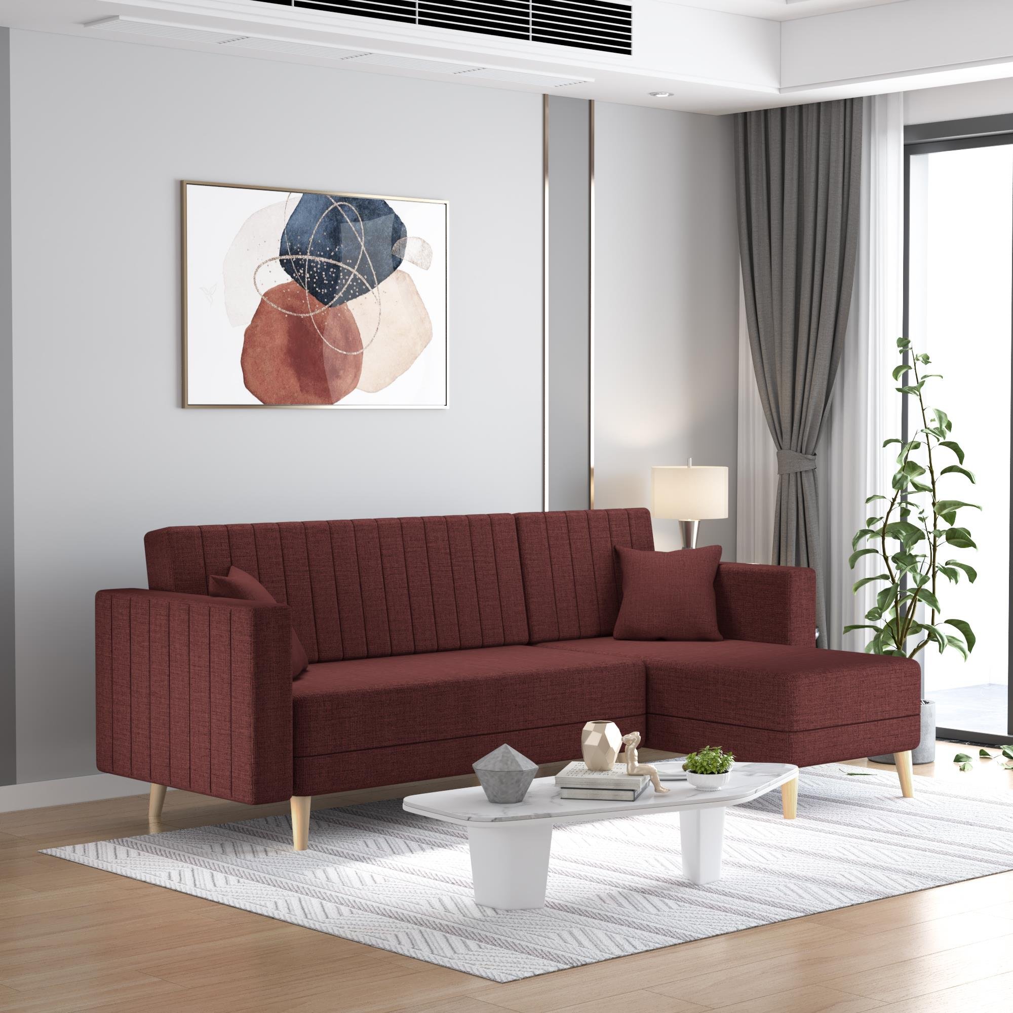 DEKOREX AQUA KÖŞE KOLTUK BORDO