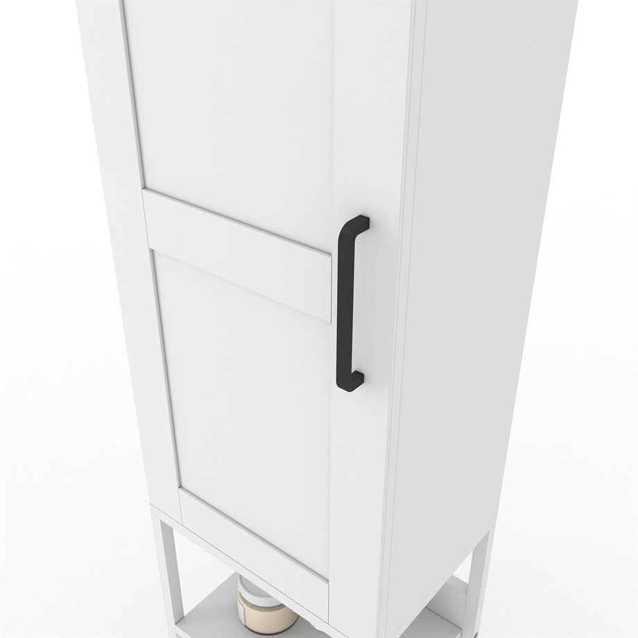 Dekorex BNY131-Beyaz Metal Ayaklı Banyo Dolabı