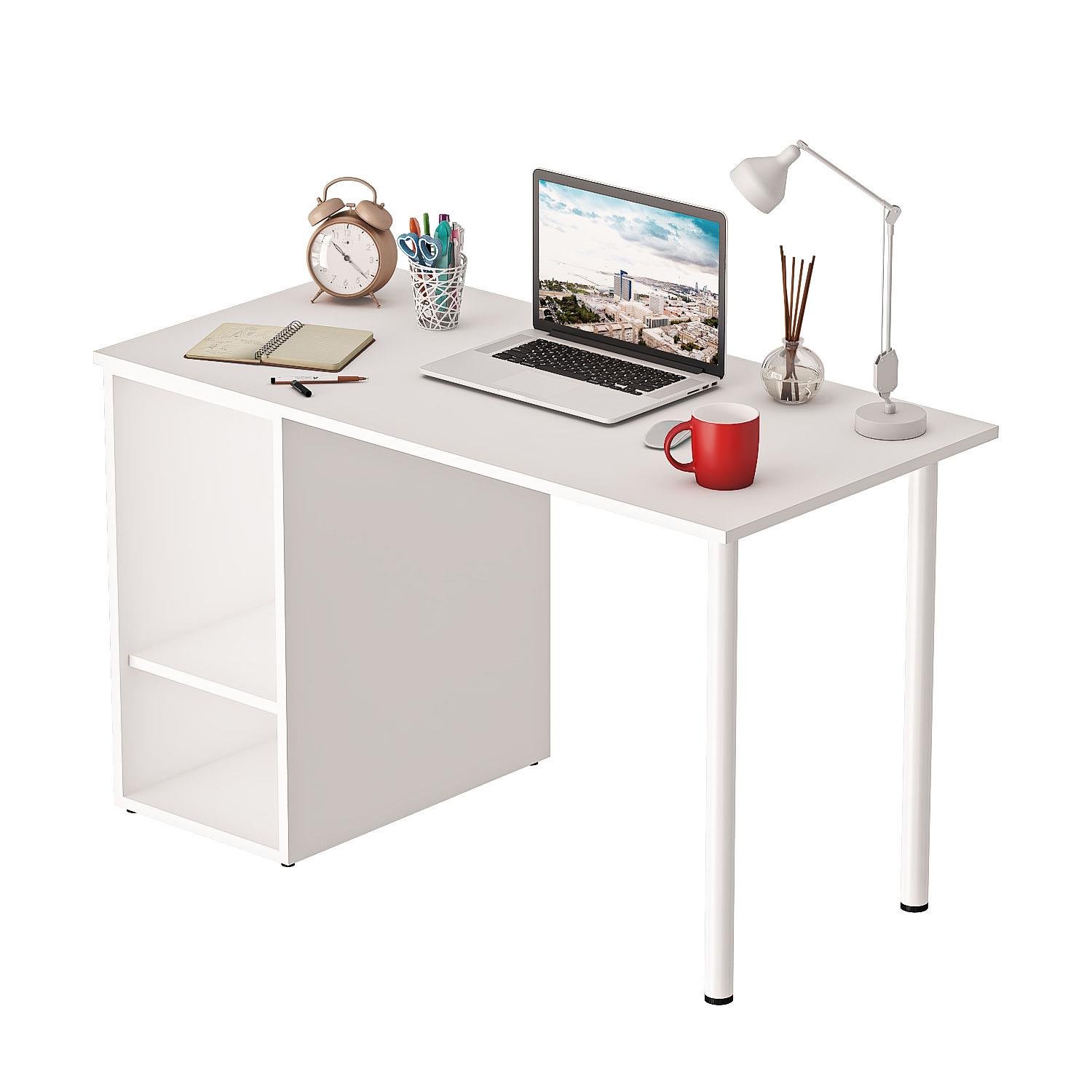 Dekorex CLM110-Beyaz Kapaklı Kesonlu Çalışma Masası