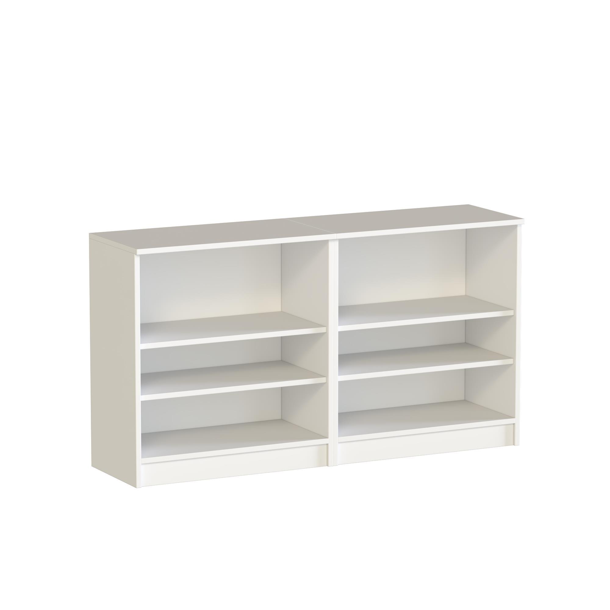 Dekorex KNS204-C-Beyaz 4 Kapaklı Camlı Konsol