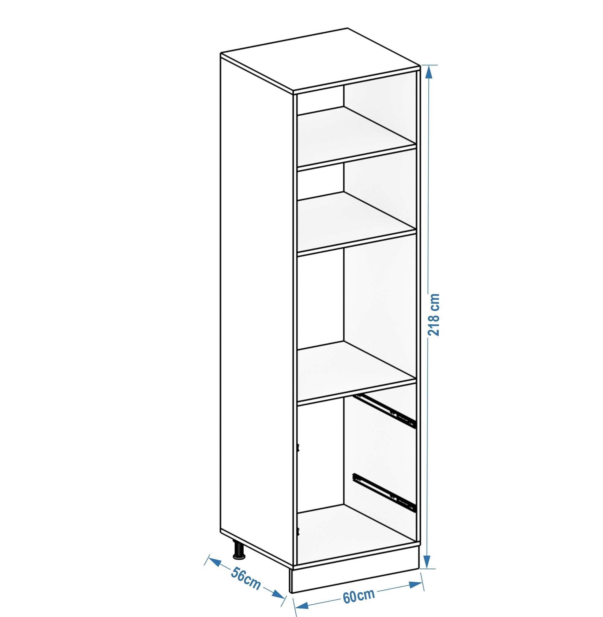 Dekorex Nexus Seri̇si̇ 2 Çekmeceli̇ Firin Bölmeli̇ Mega Ki̇ler Dolap Boypi̇ab-104