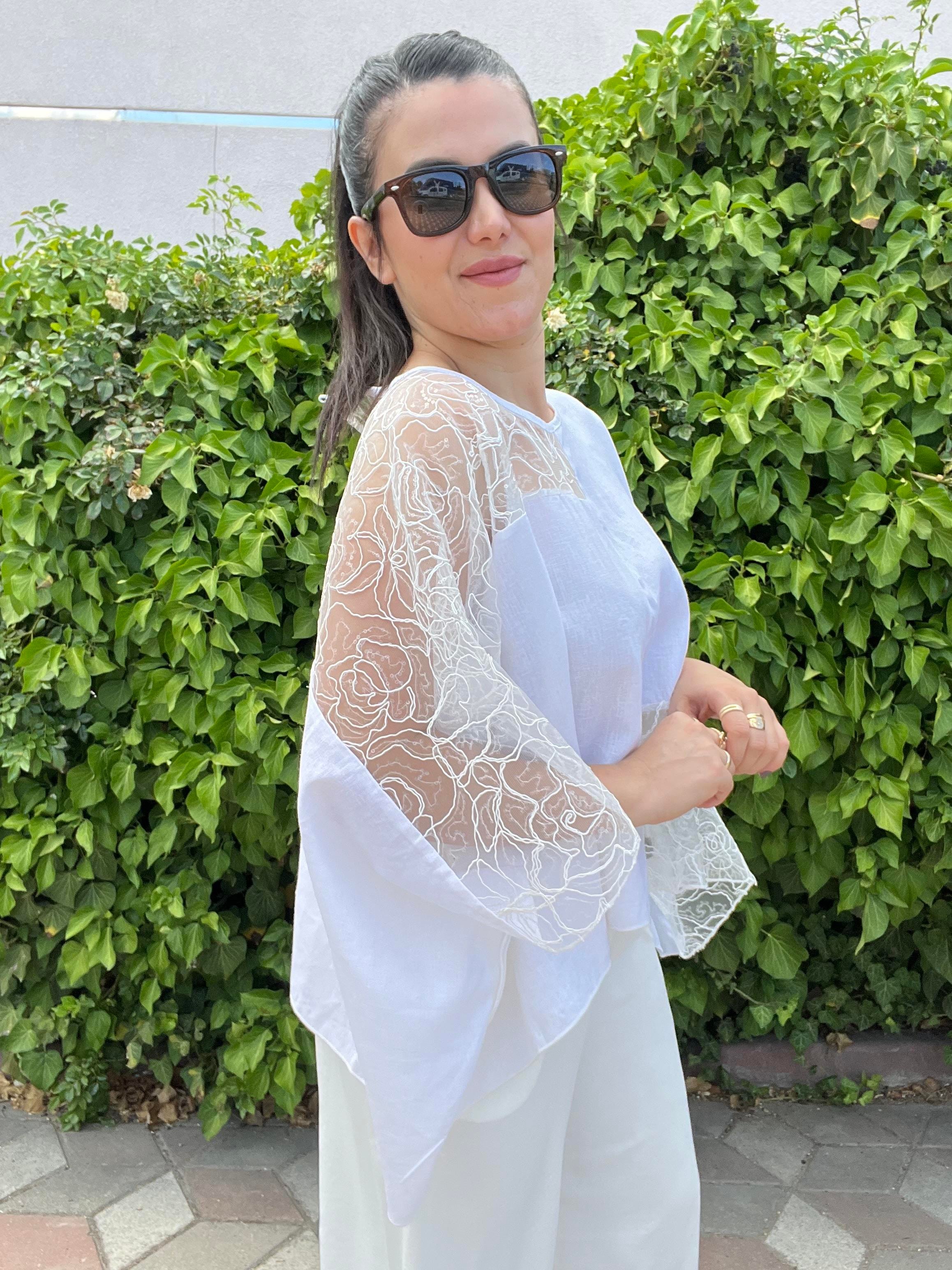 Premium Keten Tasarım Bluz