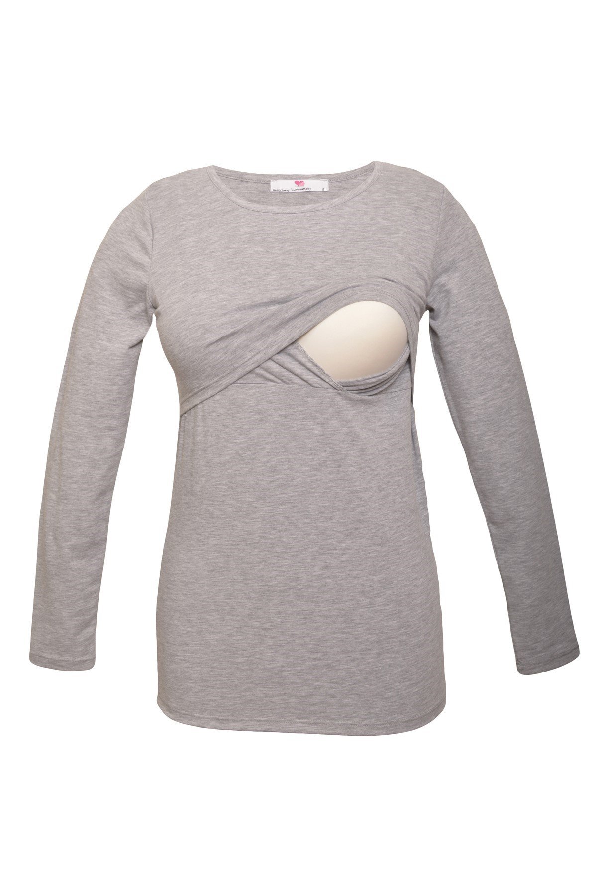 LuvmaBelly 2701-2708 Pamuklu Uzun Kollu Lohusa Emzirme T-Shirt