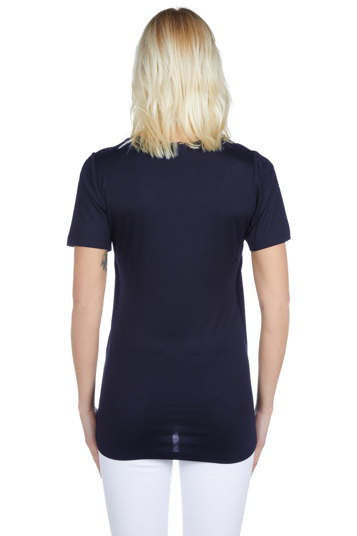 LuvmaBelly 3503 Lacivert Pamuklu Viskon Lohusa Emzirme Bluz