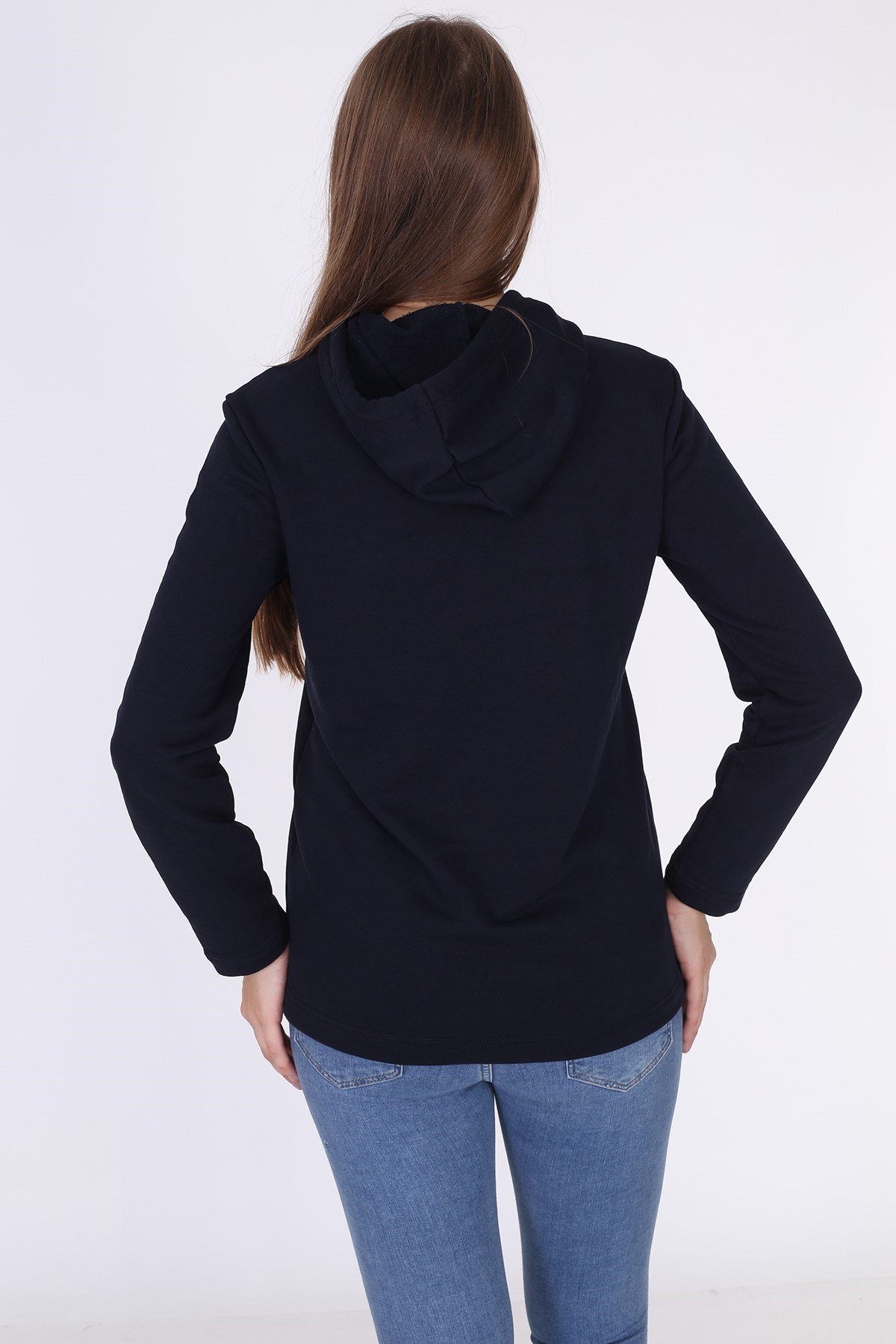 LuvmaBelly 4507 Pamuklu yandan fermuarlı Lohusa Emzirme Sweatshirt