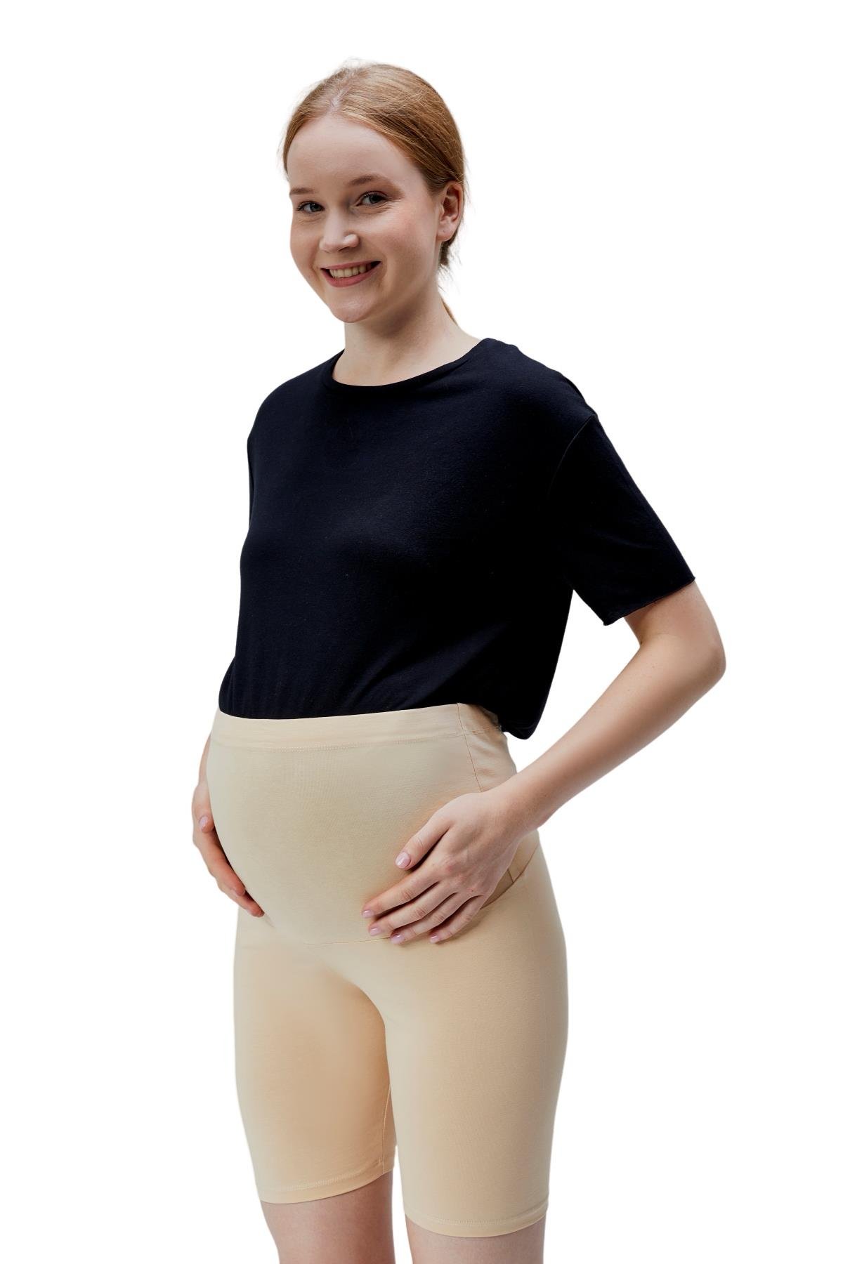 LuvmaBelly  Maternity 8028 Pamuklu Hamile Şort Tayt
