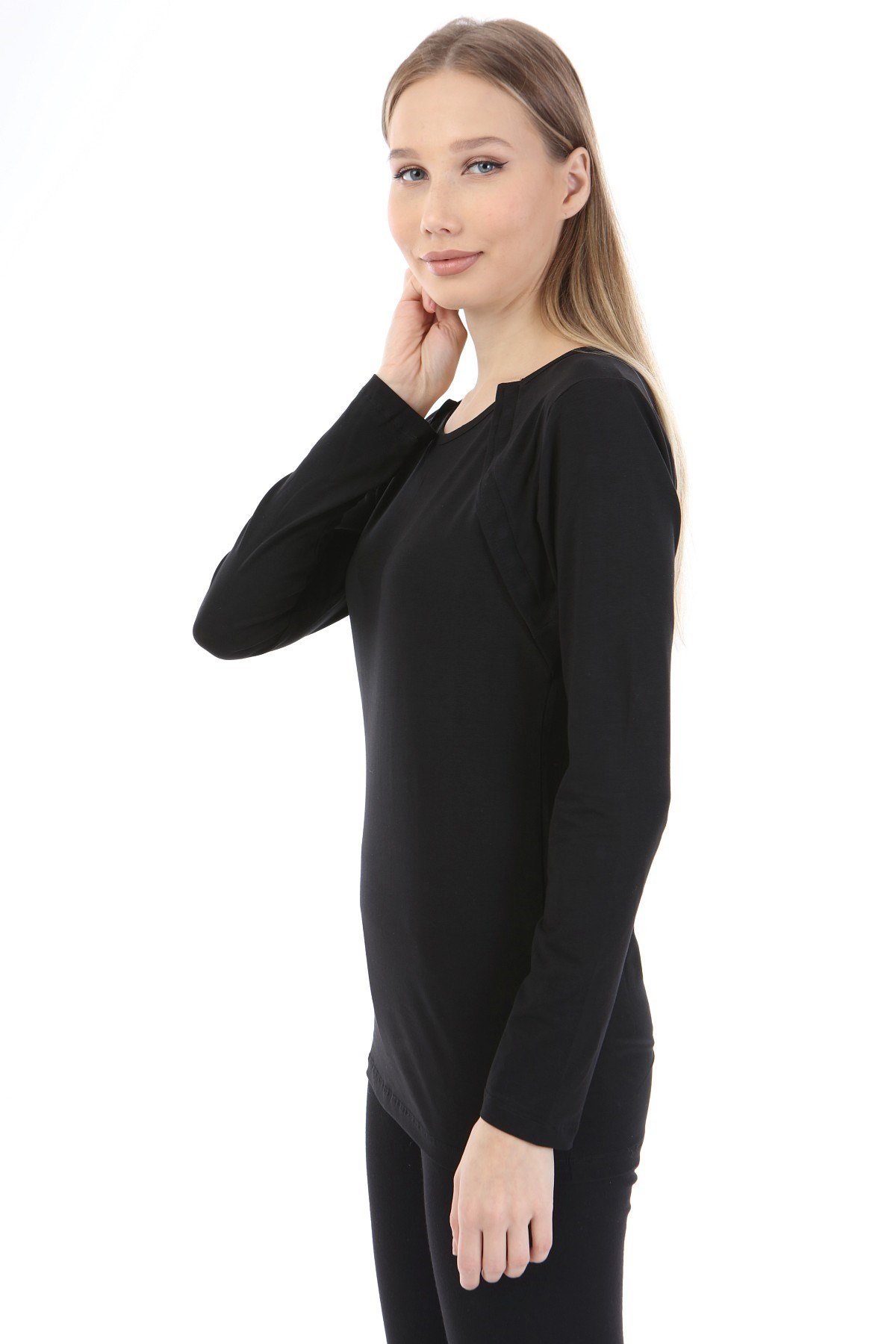 Luvmabelly MYRA2751 Emzirme Tshirt - Siyah